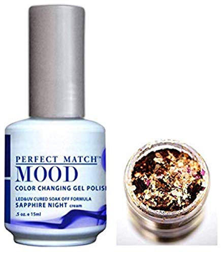 Esmalte En Gel Lechat Perfect Match Mood Que Cambia De Color Con Purpurina - Venta Internacional.