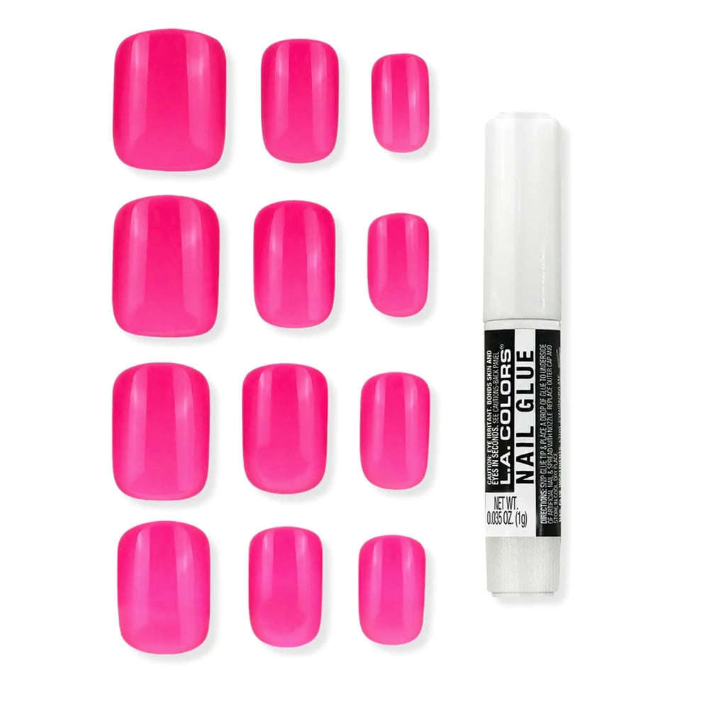 Foto 2 | Set de Uñas de Gel Press On L.a Colors Flashy 12 Uñas y Pegamento - Venta Internacional