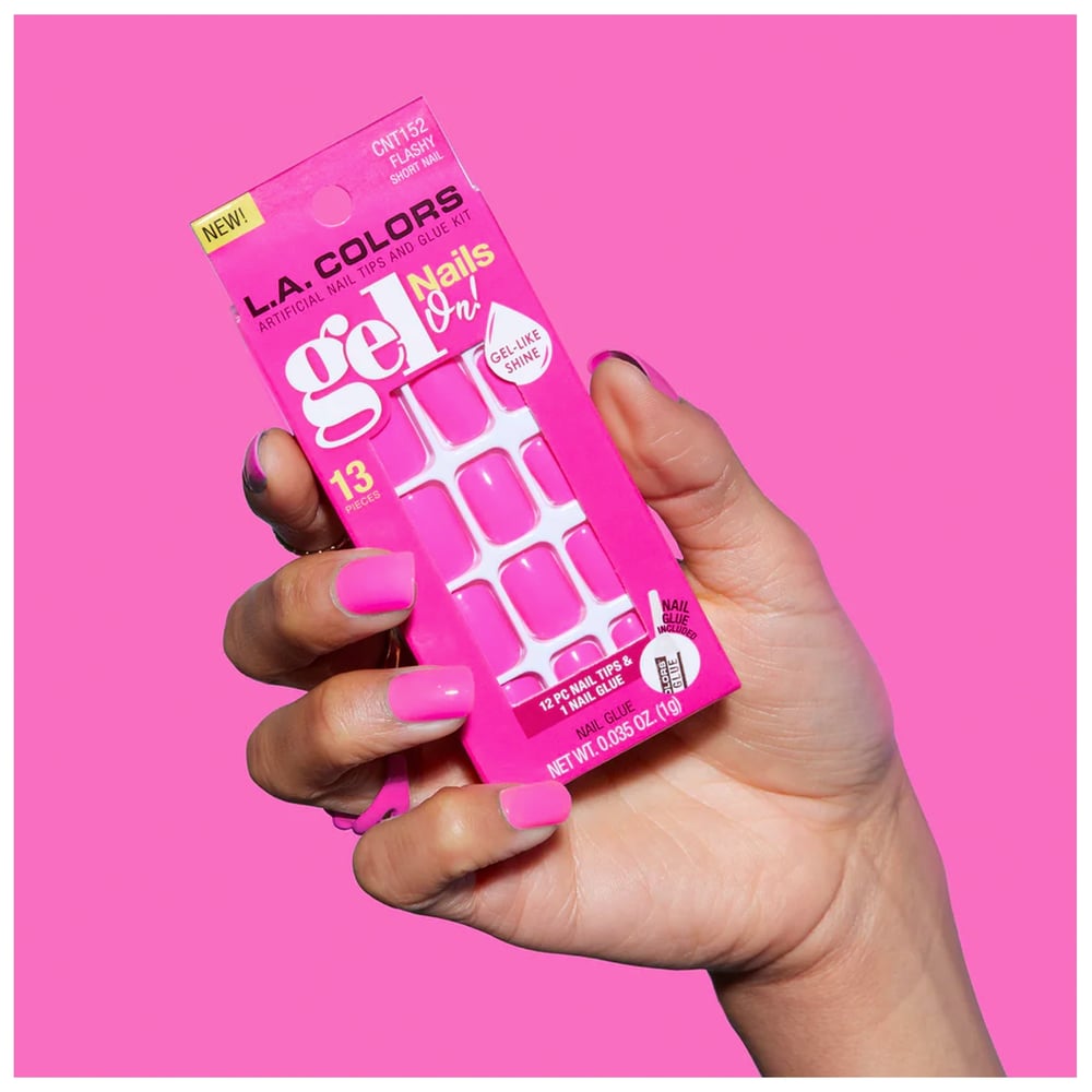 Foto 3 | Set de Uñas de Gel Press On L.a Colors Flashy 12 Uñas y Pegamento - Venta Internacional