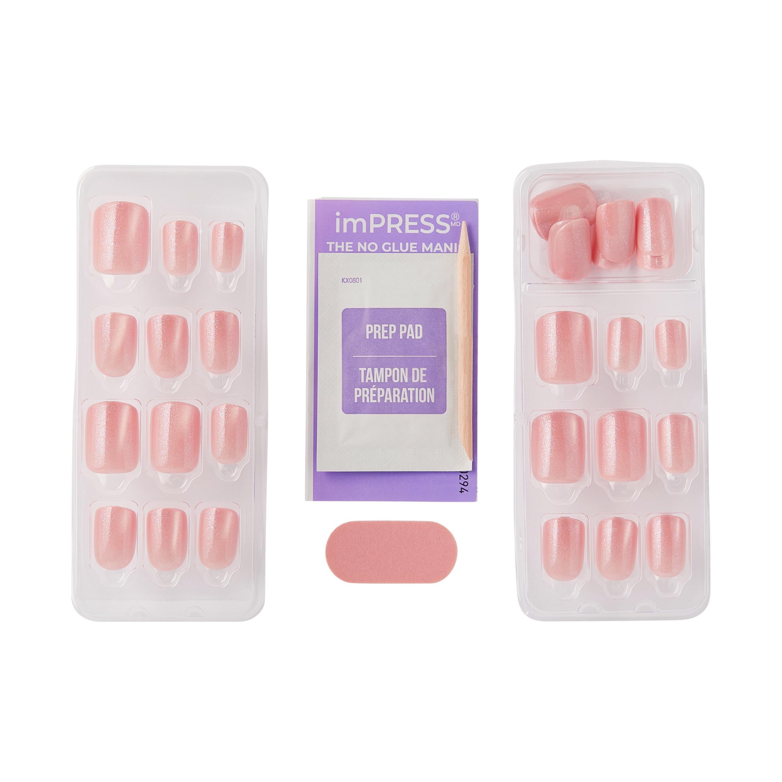 Foto 8 pulgar | Press On Nails Impress Wicked X Glinda-fied Short Squoval Rosa - Venta Internacional.