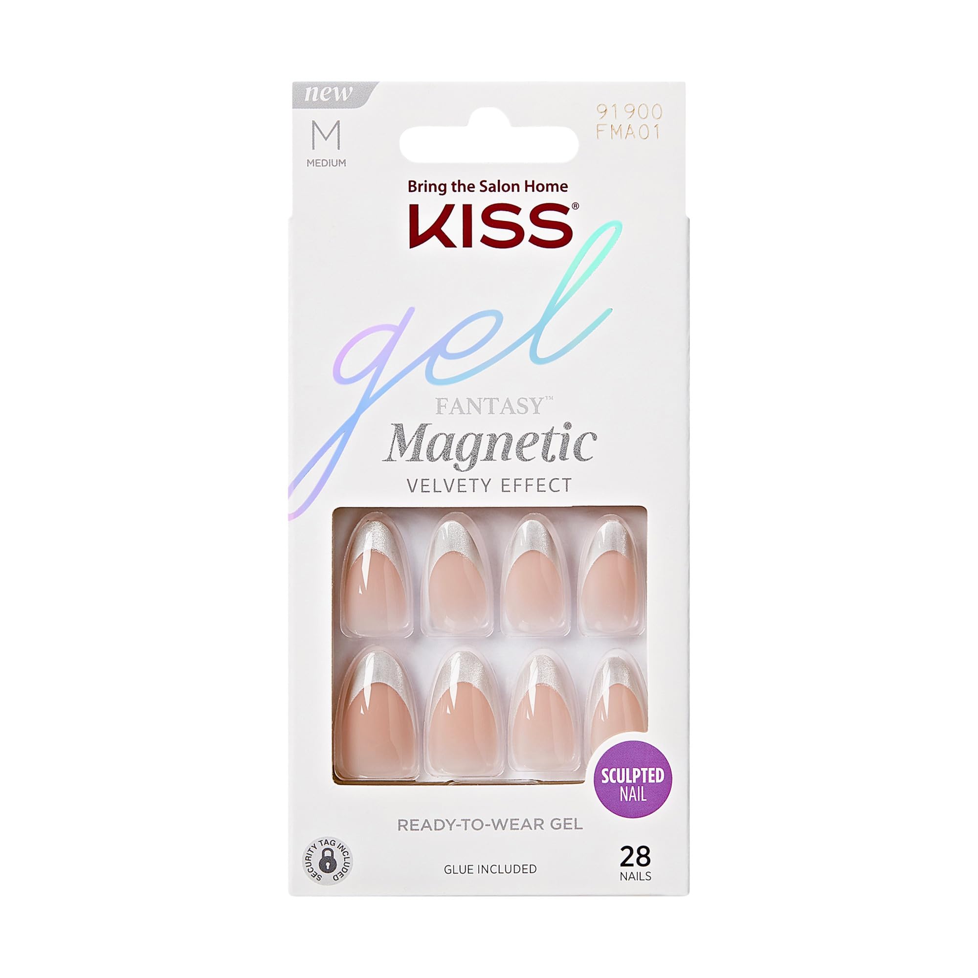 Foto 2 pulgar | Uñas Prensadas Kiss Gel Fantasy North Coast De Color Plateado Claro - Venta Internacional.