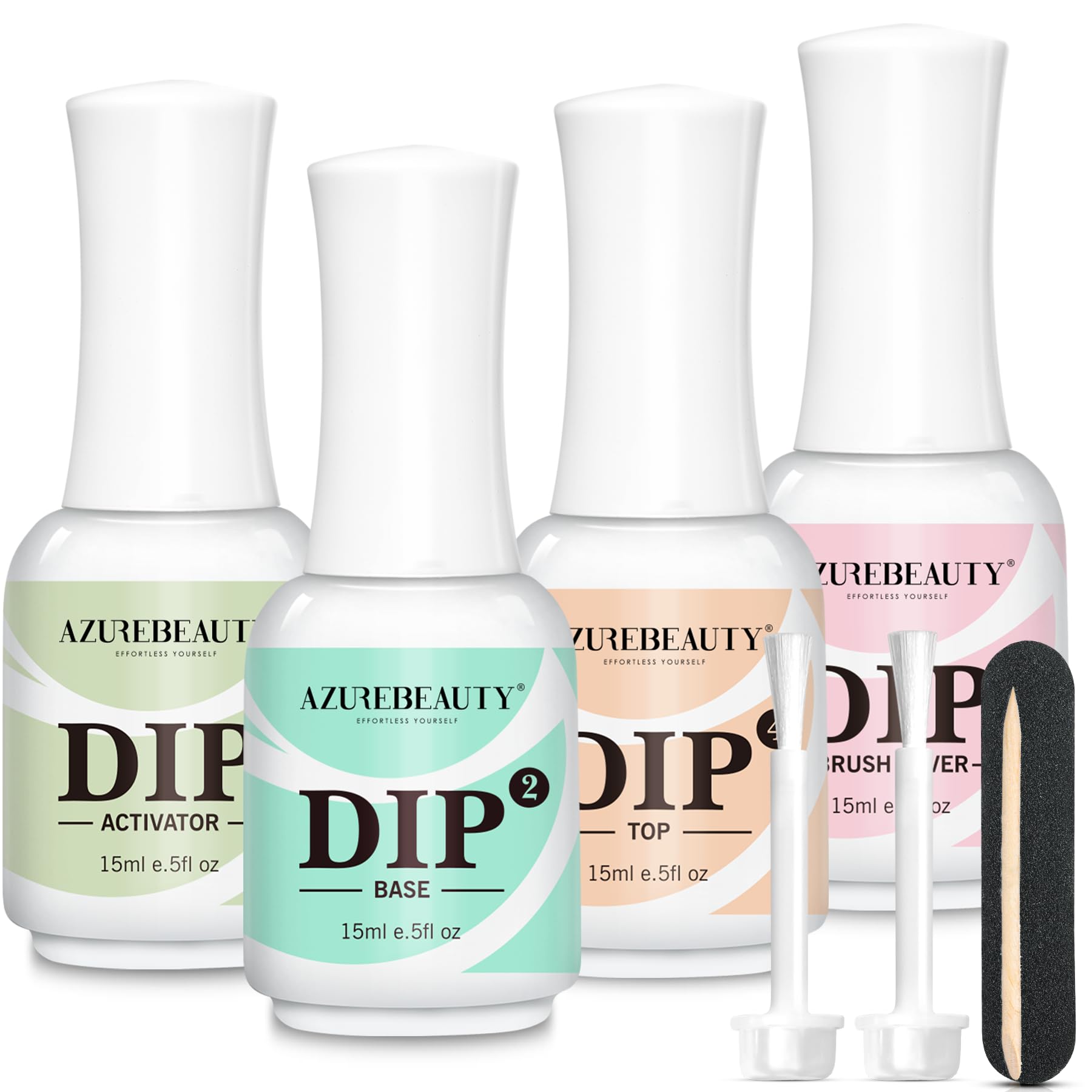 Foto 1 | Set Líquido En Polvo Para Inmersión Azurebeauty De 15 Ml/0.5 Oz Con Base Y Capa Superior - Venta Internacional.