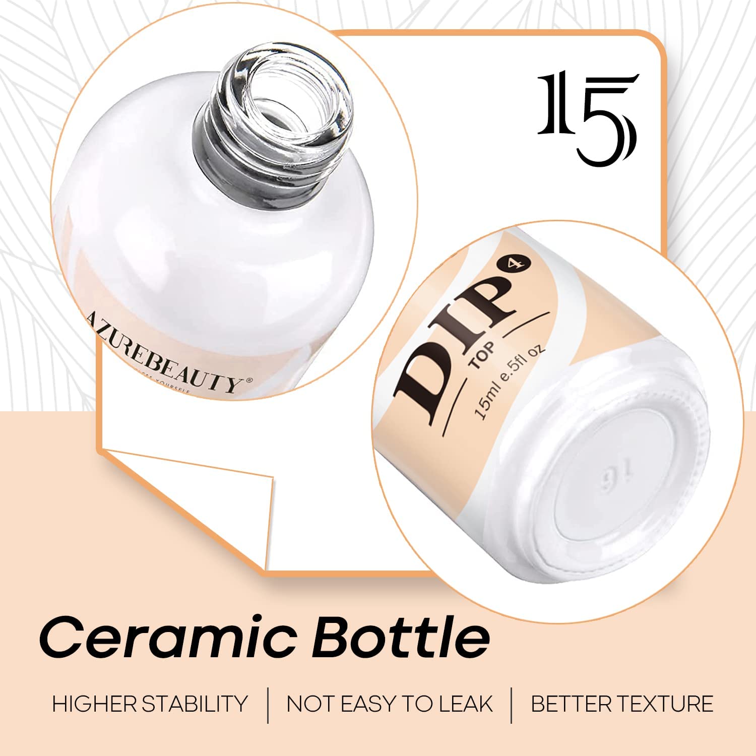 Foto 6 | Set Líquido En Polvo Para Inmersión Azurebeauty De 15 Ml/0.5 Oz Con Base Y Capa Superior - Venta Internacional.