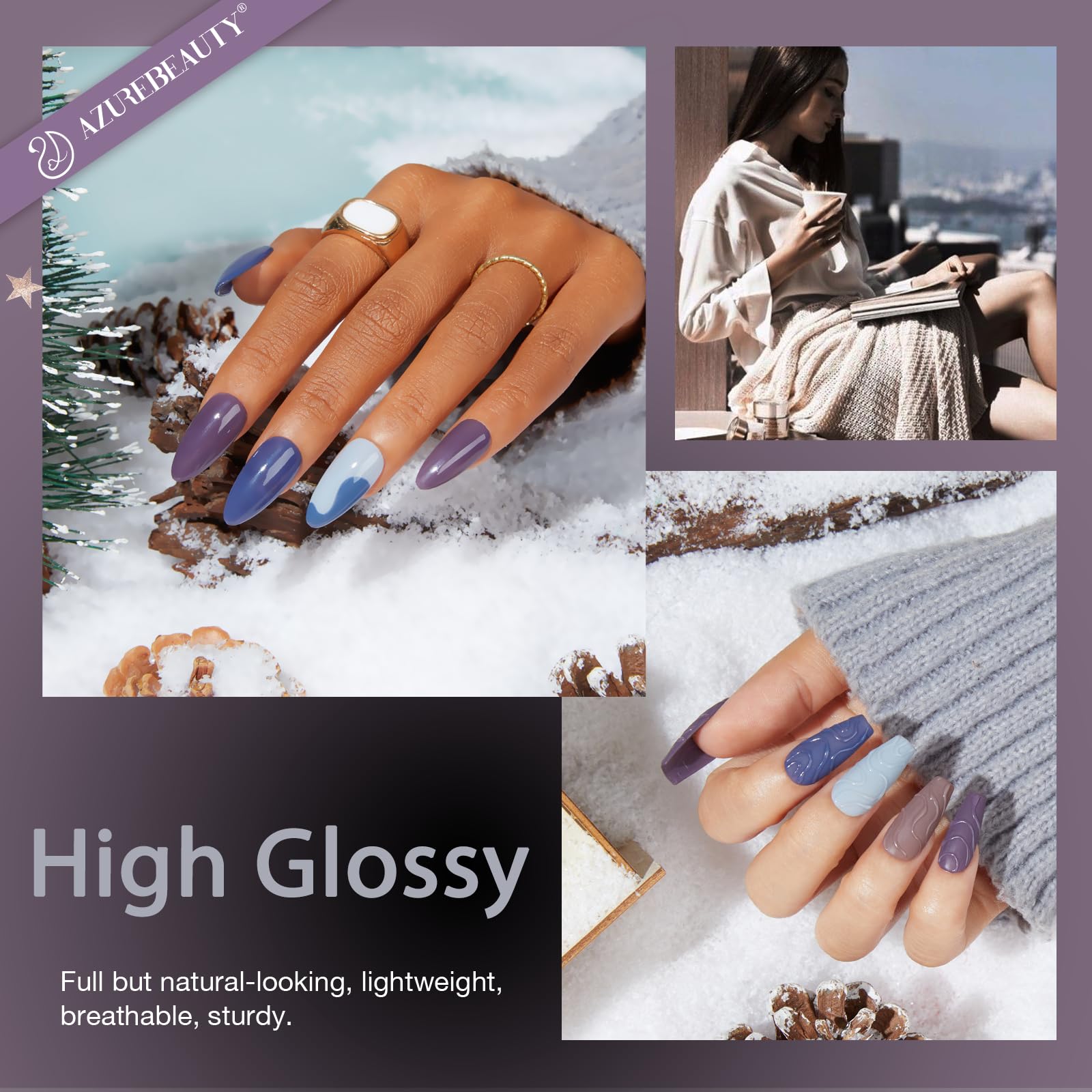 Foto 4 | Kit De Uñas En Polvo Para Uñas Azurebeauty Starter, 4 Colores Y Accesorios - Venta Internacional.
