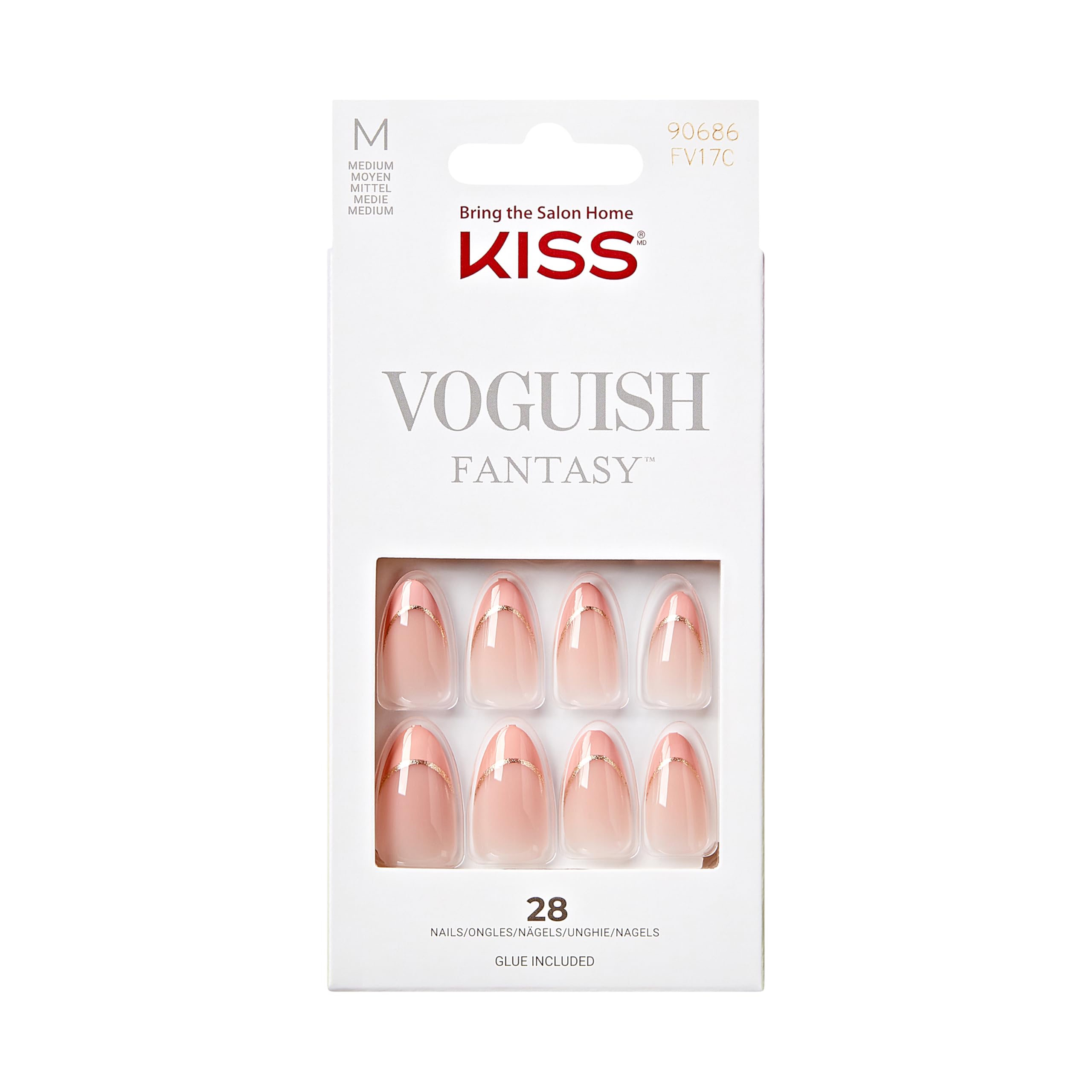 Foto 2 pulgar | Uñas Prensadas Kiss «clatant» Con Forma De Almendra, Tamaño Mediano - Venta Internacional.