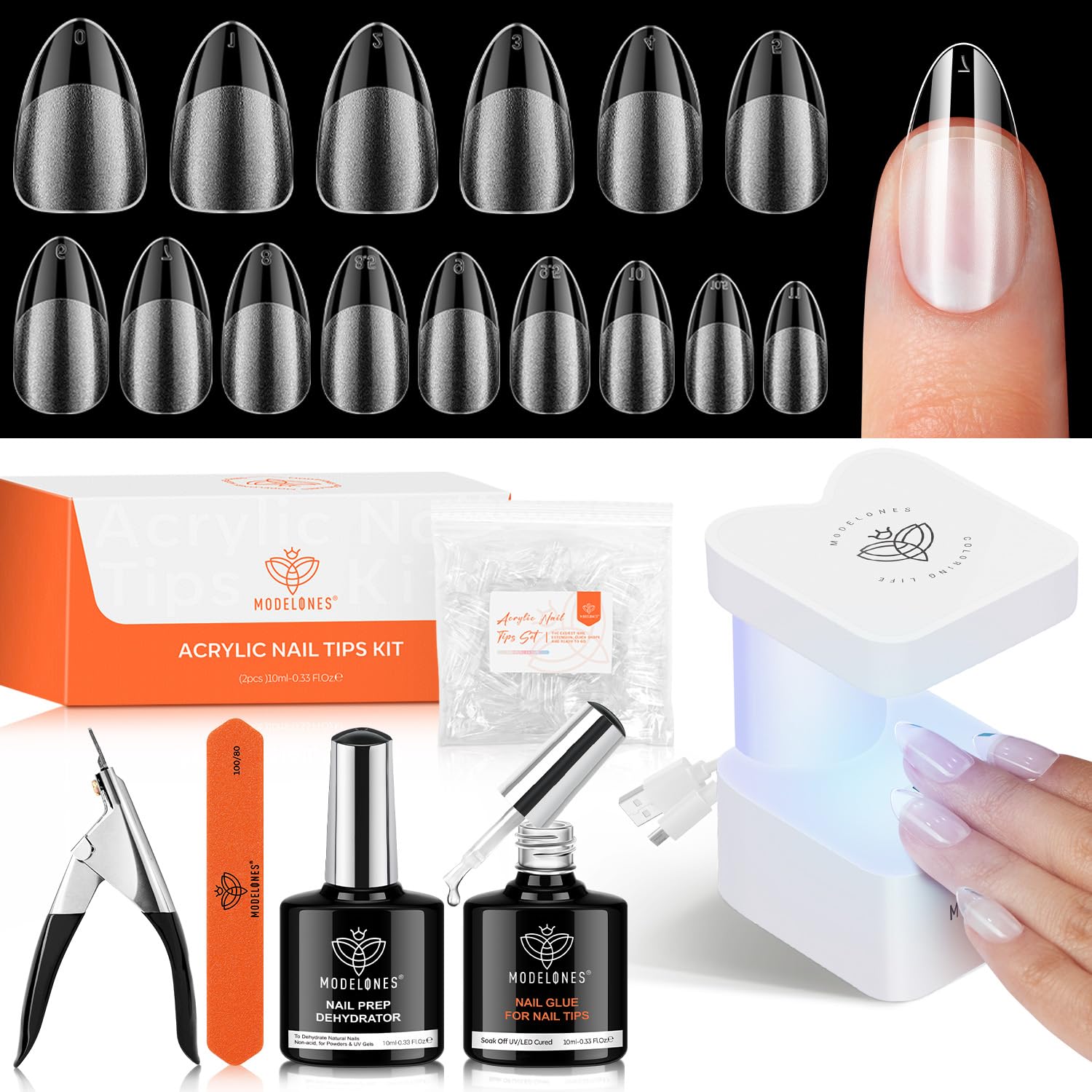 Foto 1 | Kit De Uñas De Gel Modelones Upgrade Con 510 Puntas De Uñas Y Lámpara - Venta Internacional.