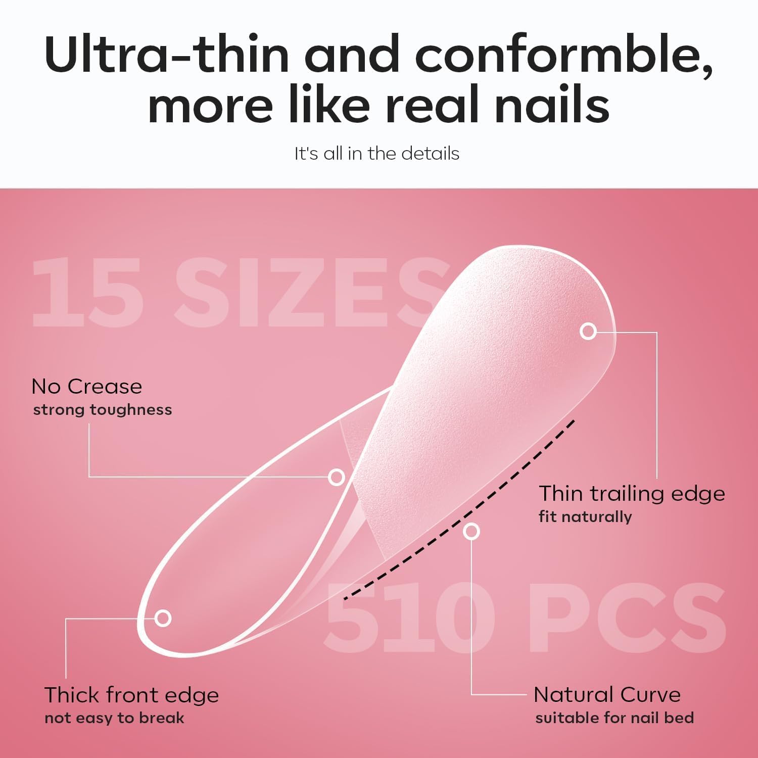 Foto 7 | Kit De Uñas De Gel Modelones Upgrade Con 510 Puntas De Uñas Y Lámpara - Venta Internacional.