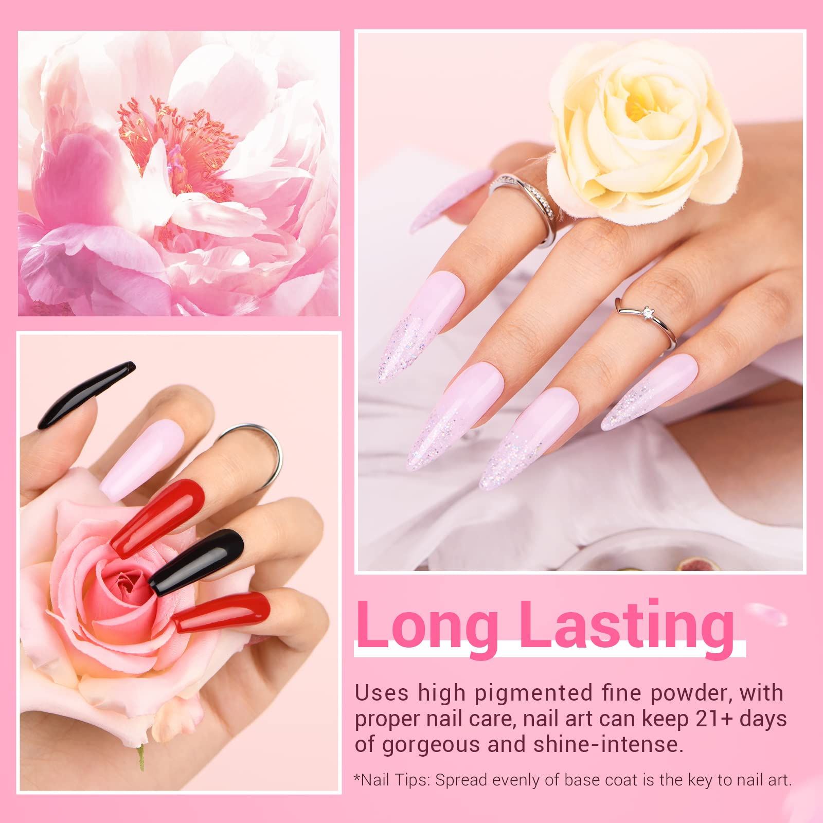 Foto 6 pulgar | Kit de Polvo para Uñas Inmersión Azurebeauty 4 Colores y Accesorios - Venta Internacional