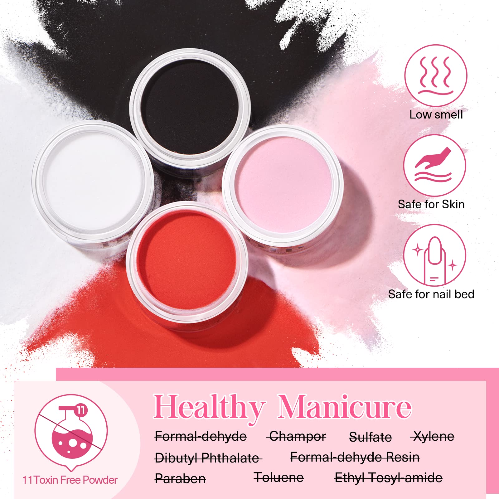 Foto 8 pulgar | Kit de Polvo para Uñas Inmersión Azurebeauty 4 Colores y Accesorios - Venta Internacional