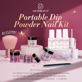 Foto 6 | Kit de Polvo para Uñas Inmersión Azurebeauty 4 Colores y Herramientas - Venta Internacional