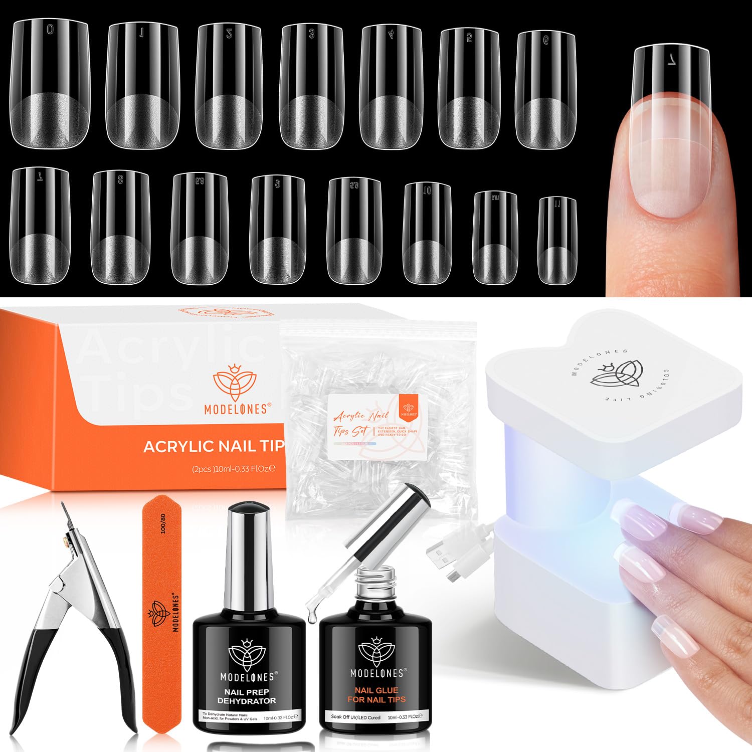 Foto 1 | Kit De Uñas De Gel Modelones Upgrade Con 510 Puntas De Uñas Y Lámpara - Venta Internacional.