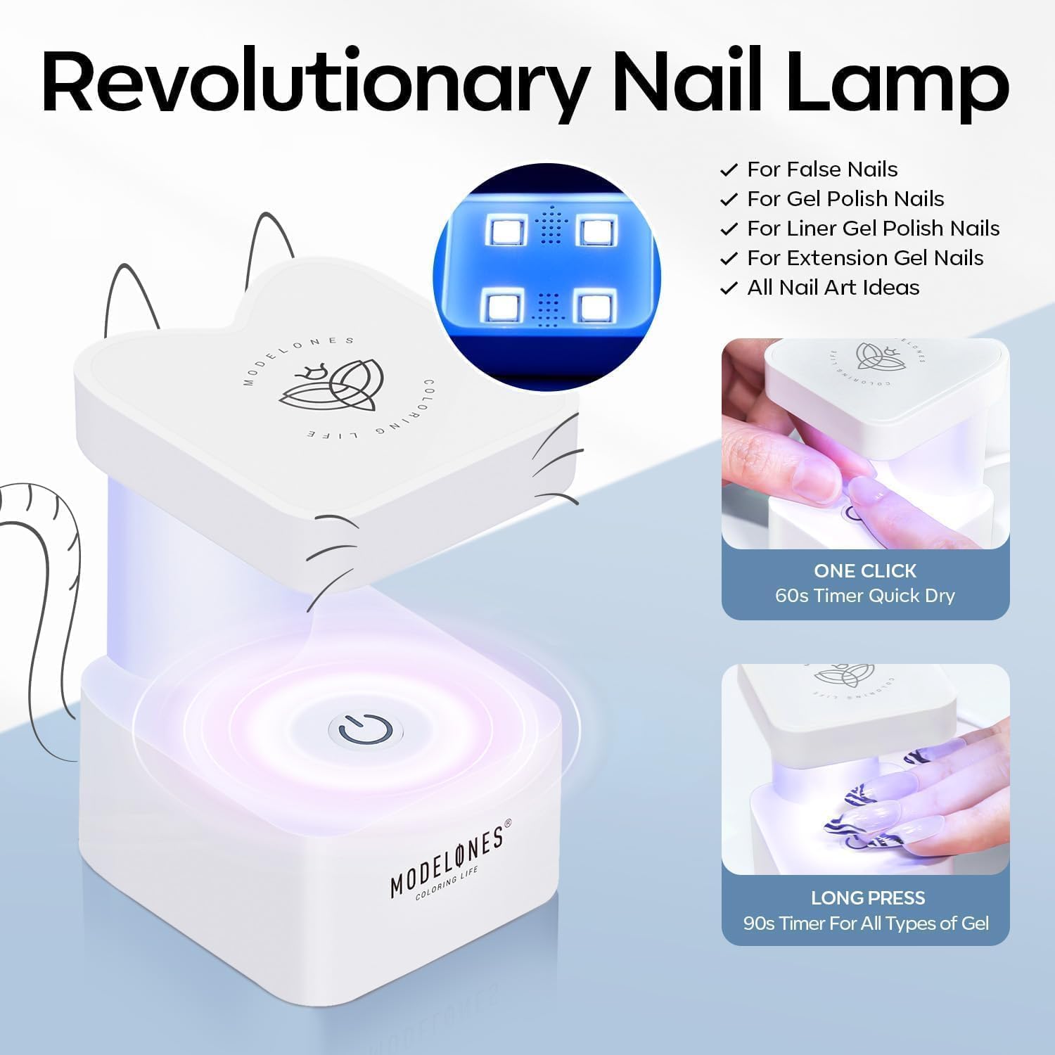 Foto 5 | Kit De Uñas De Gel Modelones Upgrade Con 510 Puntas De Uñas Y Lámpara - Venta Internacional.