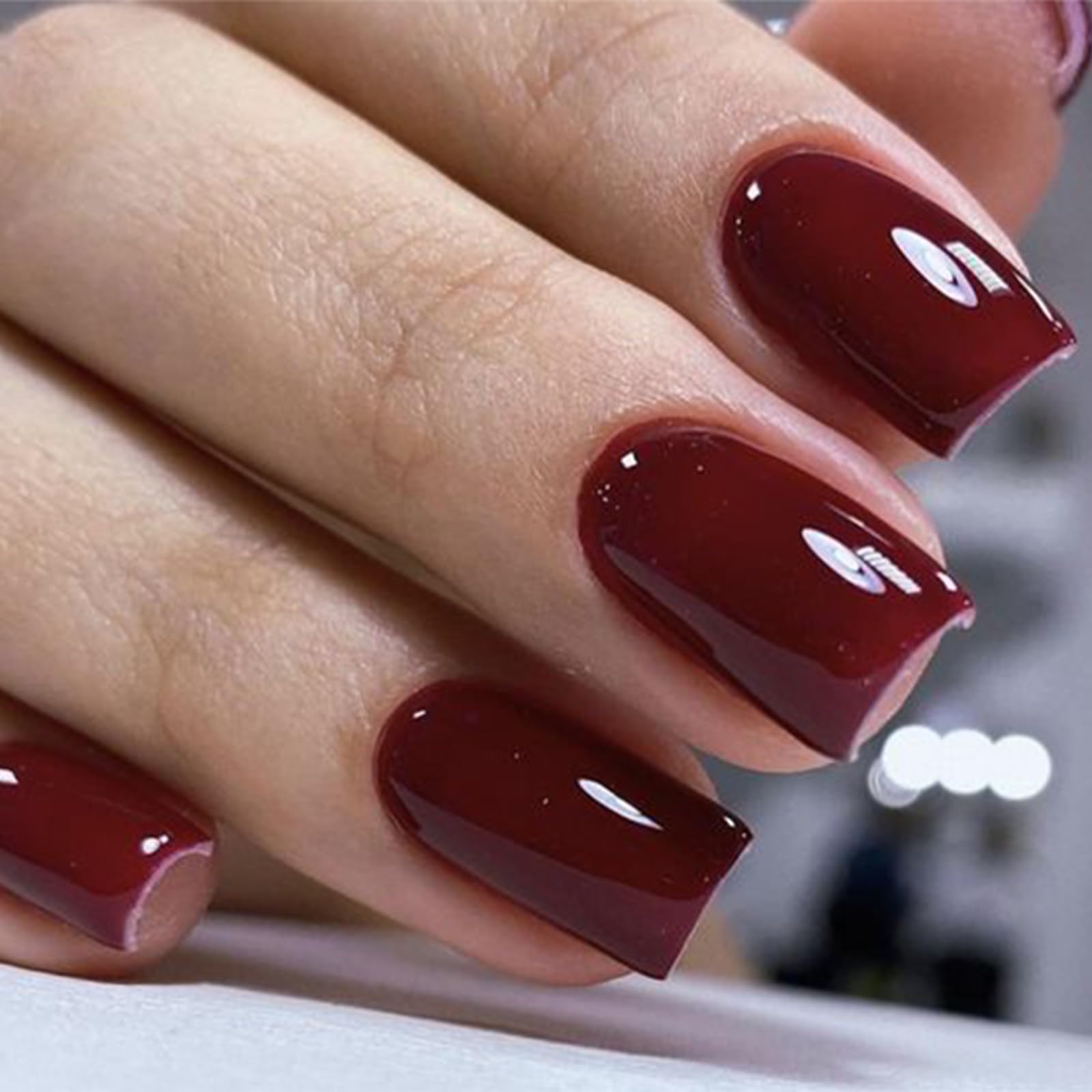 Foto 1 | Press On Nails Modelones Red Short Square 32 Piezas Reutilizables - Venta Internacional.