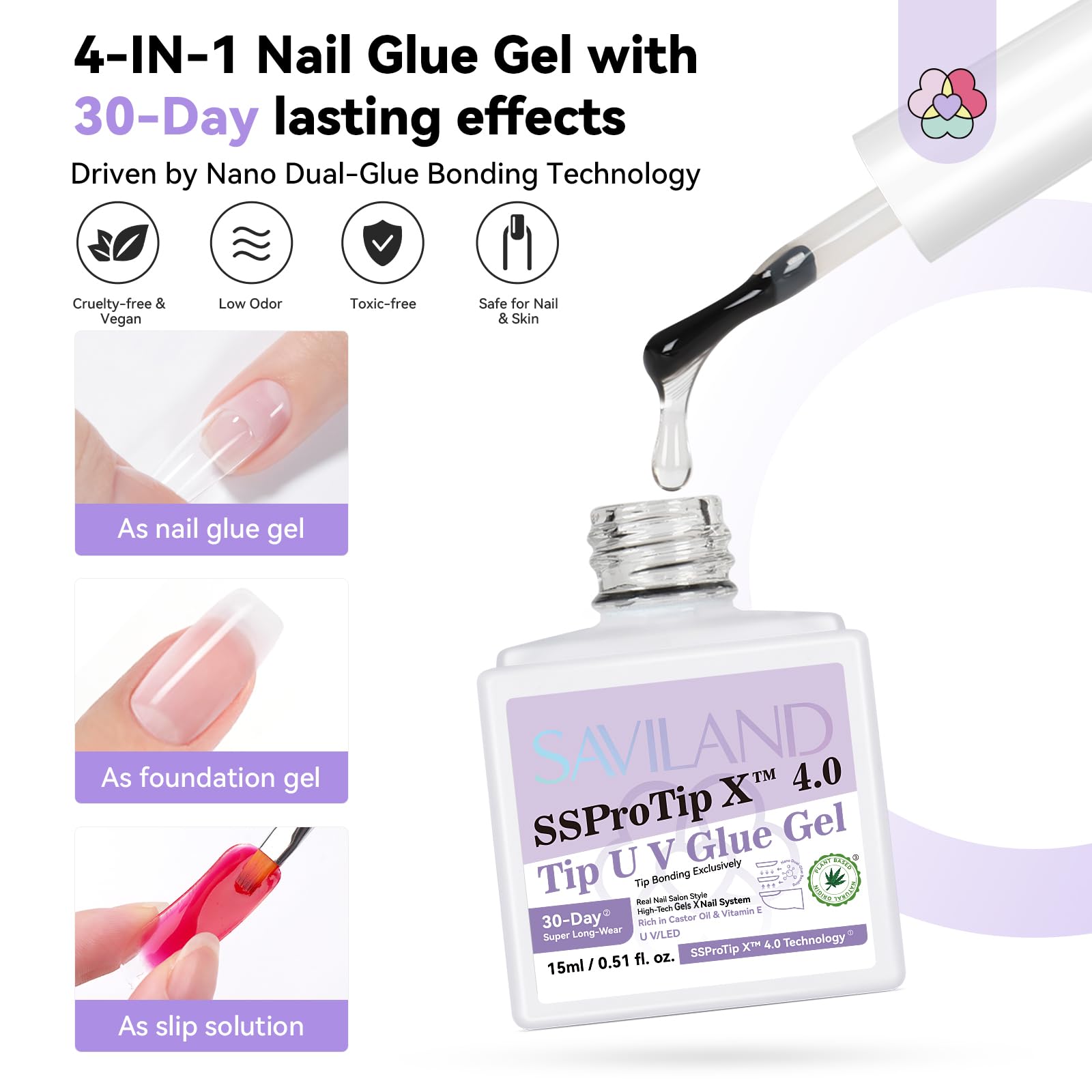 Foto 6 pulgar | Kit De Uñas De Gel Saviland Pro Con Taladro, 500 Puntas De Uñas, Lámpara Uv - Venta Internacional.