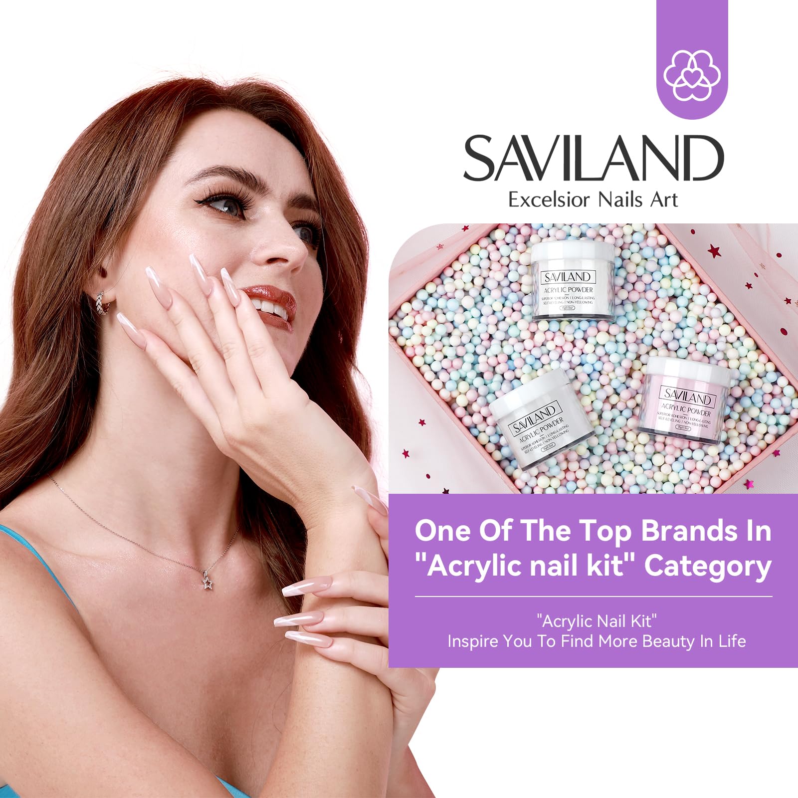 Foto 2 | Kit De Uñas Acrílicas Saviland Essentials Con Taladro Para Principiantes - Venta Internacional.
