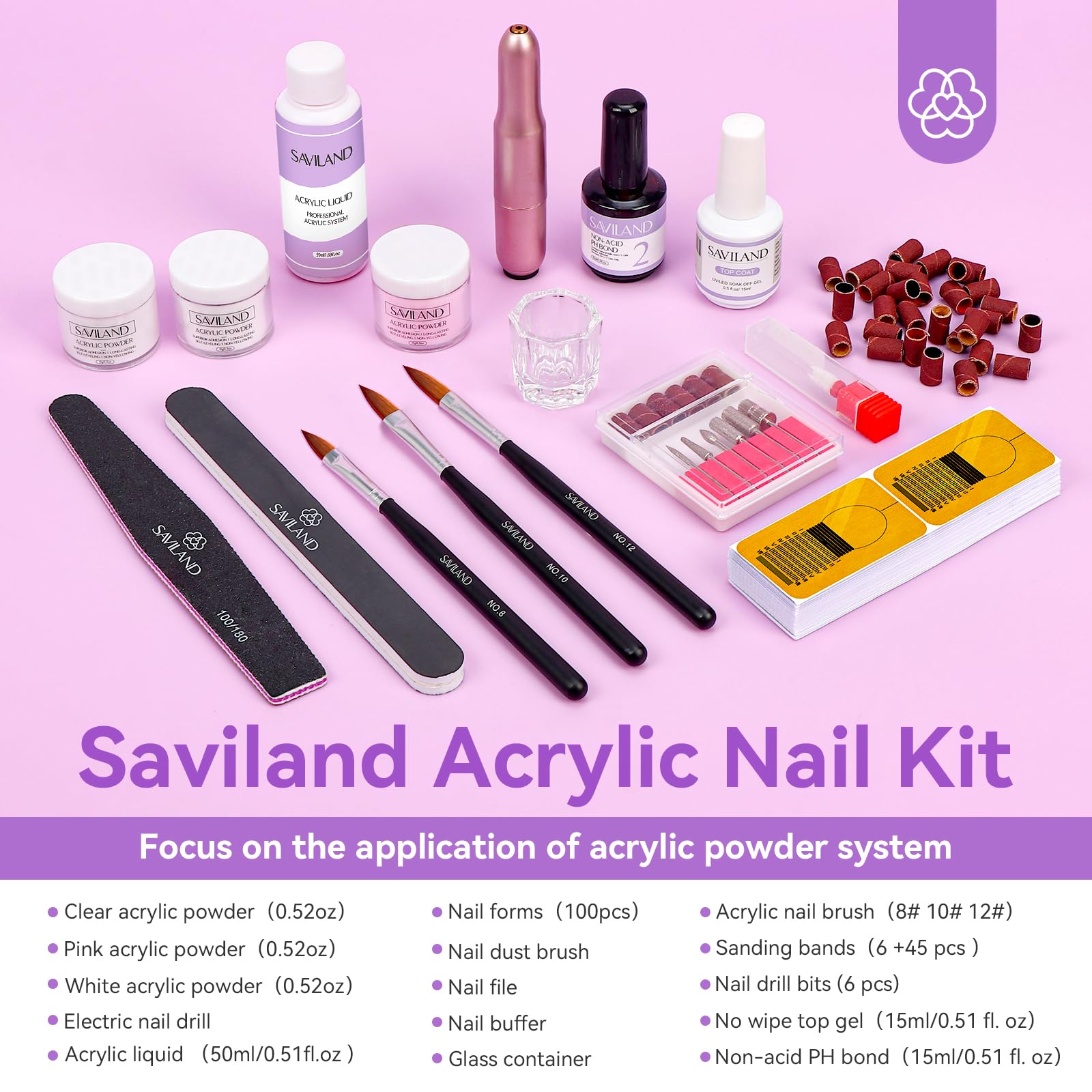 Foto 7 | Kit De Uñas Acrílicas Saviland Essentials Con Taladro Para Principiantes - Venta Internacional.