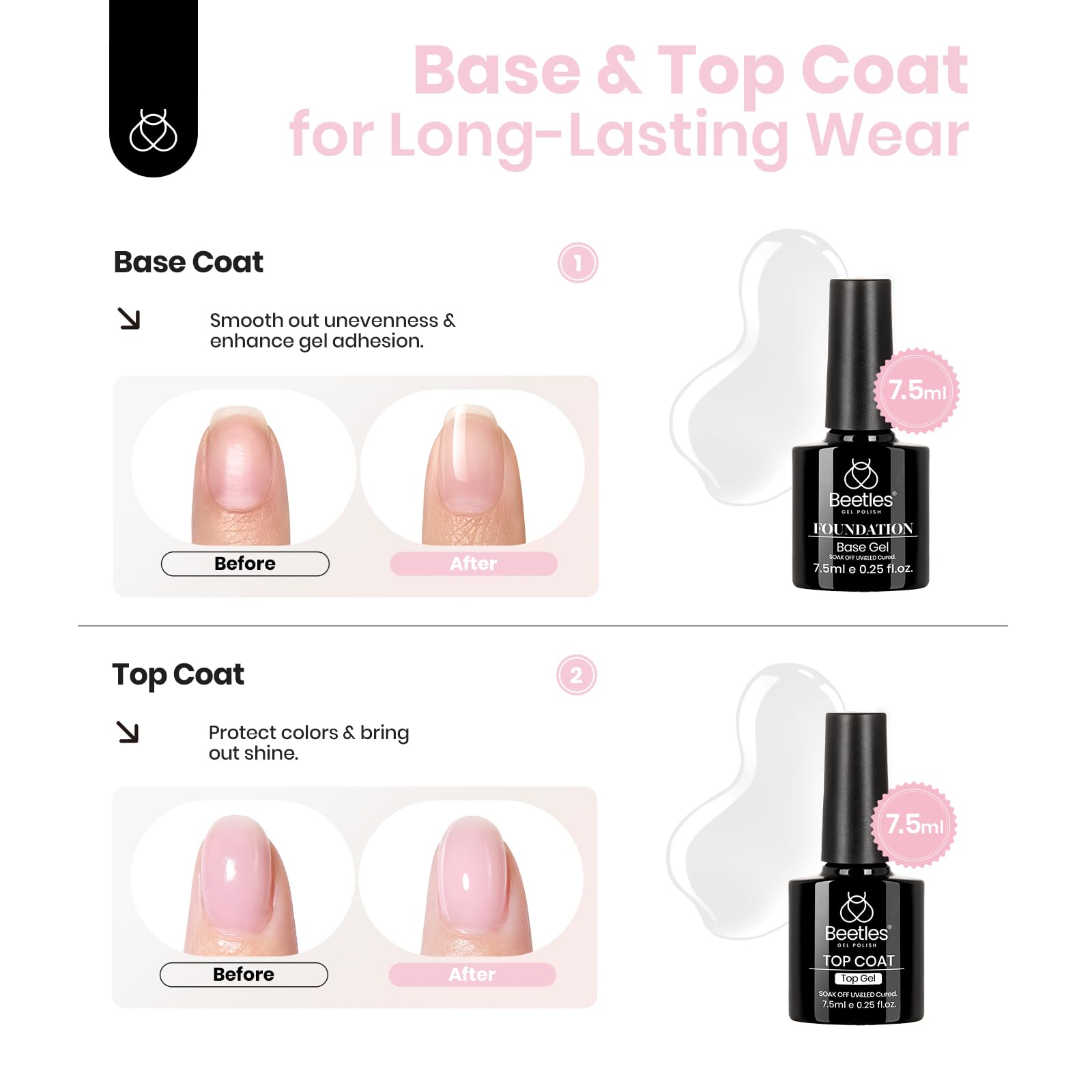 Foto 5 | Kit De Uñas Builder Gel Beetles Hema Free 7 En 1 Con Capa Base Superior - Venta Internacional.