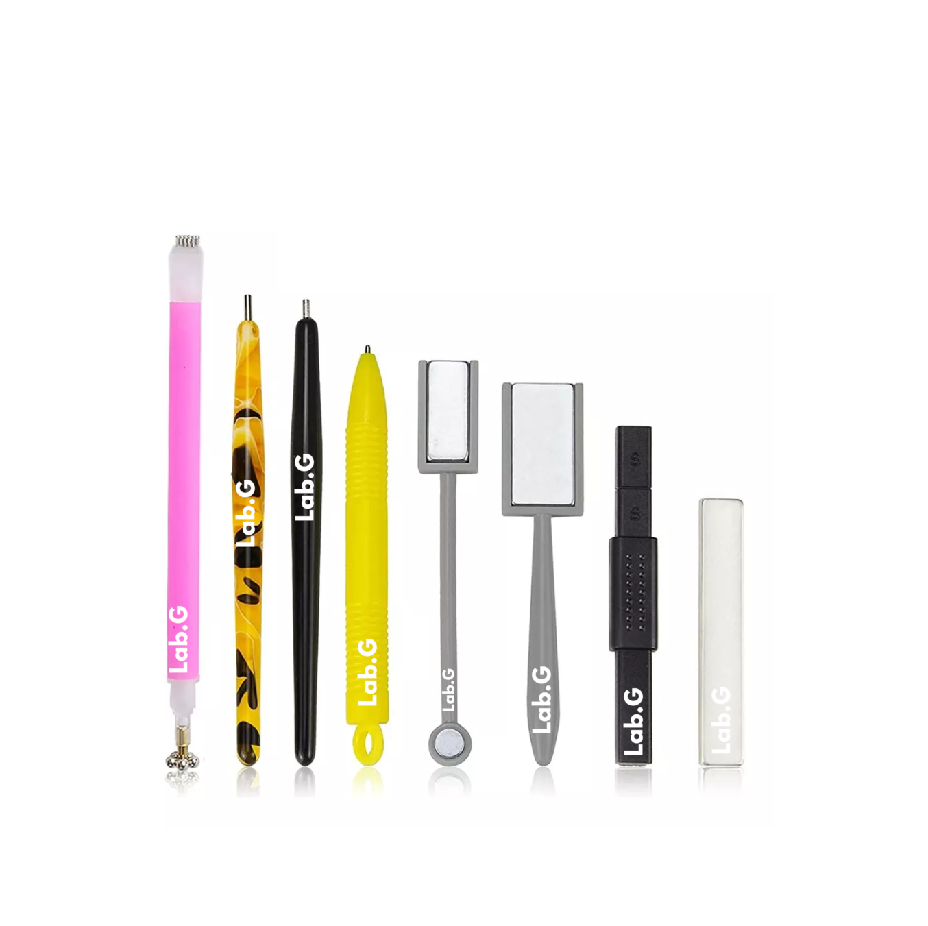 8pcs Iman Ojo De Gato De Uñas Lab.g Art Set Manicura Pedicure Gel Multicolor