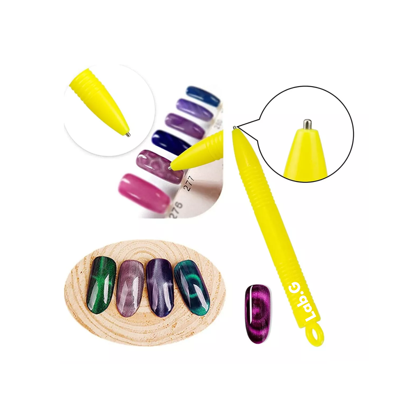 Foto 2 | 8pcs Iman Ojo De Gato De Uñas Lab.g Art Set Manicura Pedicure Gel Multicolor