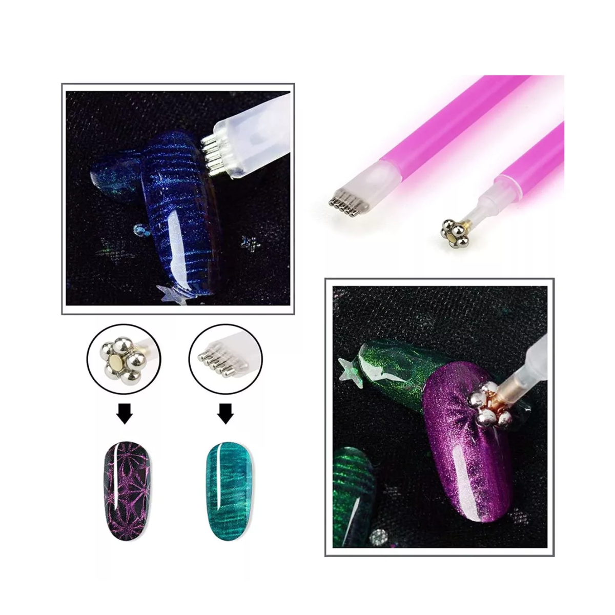 Foto 4 | 8pcs Iman Ojo De Gato De Uñas Lab.g Art Set Manicura Pedicure Gel Multicolor