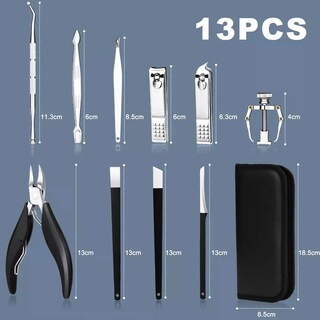 Foto 3 | Set 13 Piezas Pedicure Profesional Cortar Uñas Encarnadas Eo Safe Imports Esi-19037 Negro