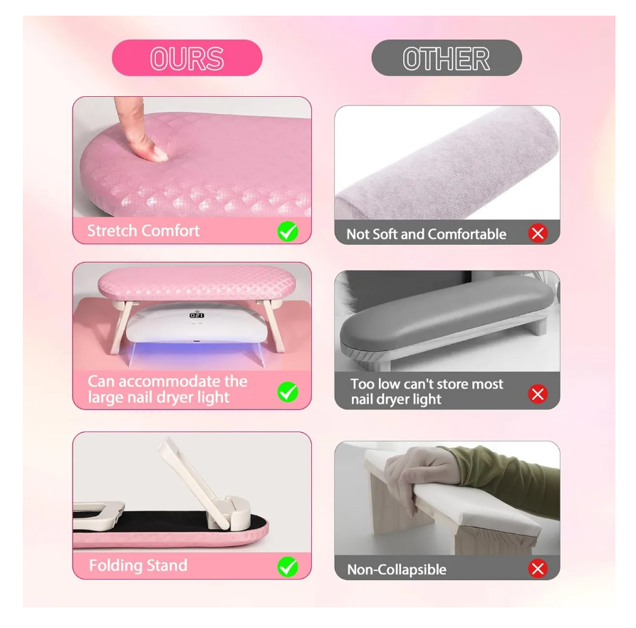 Foto 6 | Almohada Para Decoración De Uñas Con Reposabrazos Y Cojines