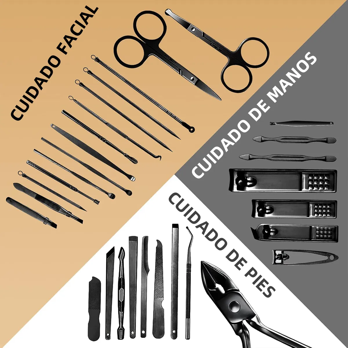 Foto 3 pulgar | Set Manicura 30 Piezas Eo Safe Imports Esi-19038 Negro