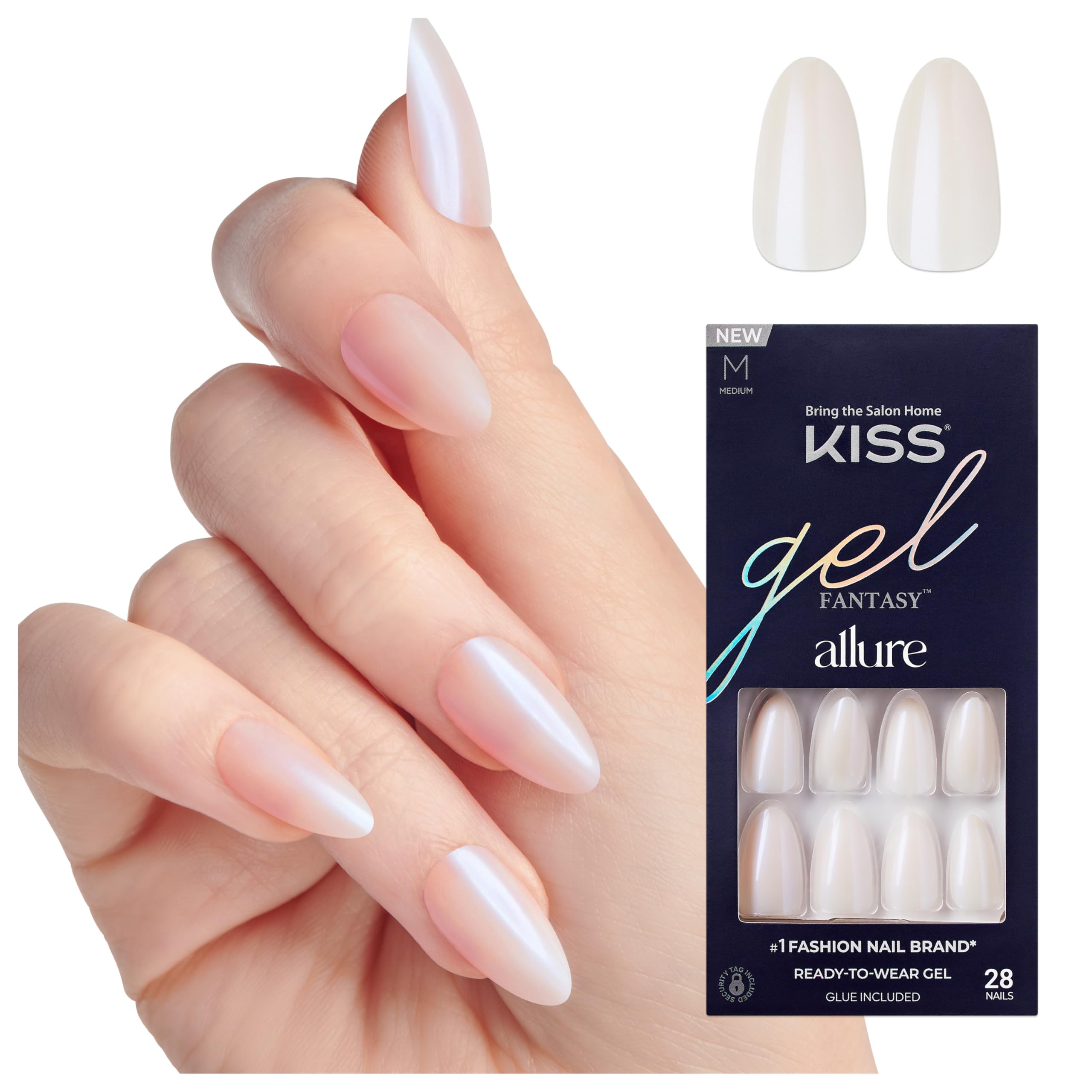Foto 2 pulgar | Presiona Uñas Kiss Gel Fantasy Allure Almond Pink Space - Venta Internacional.