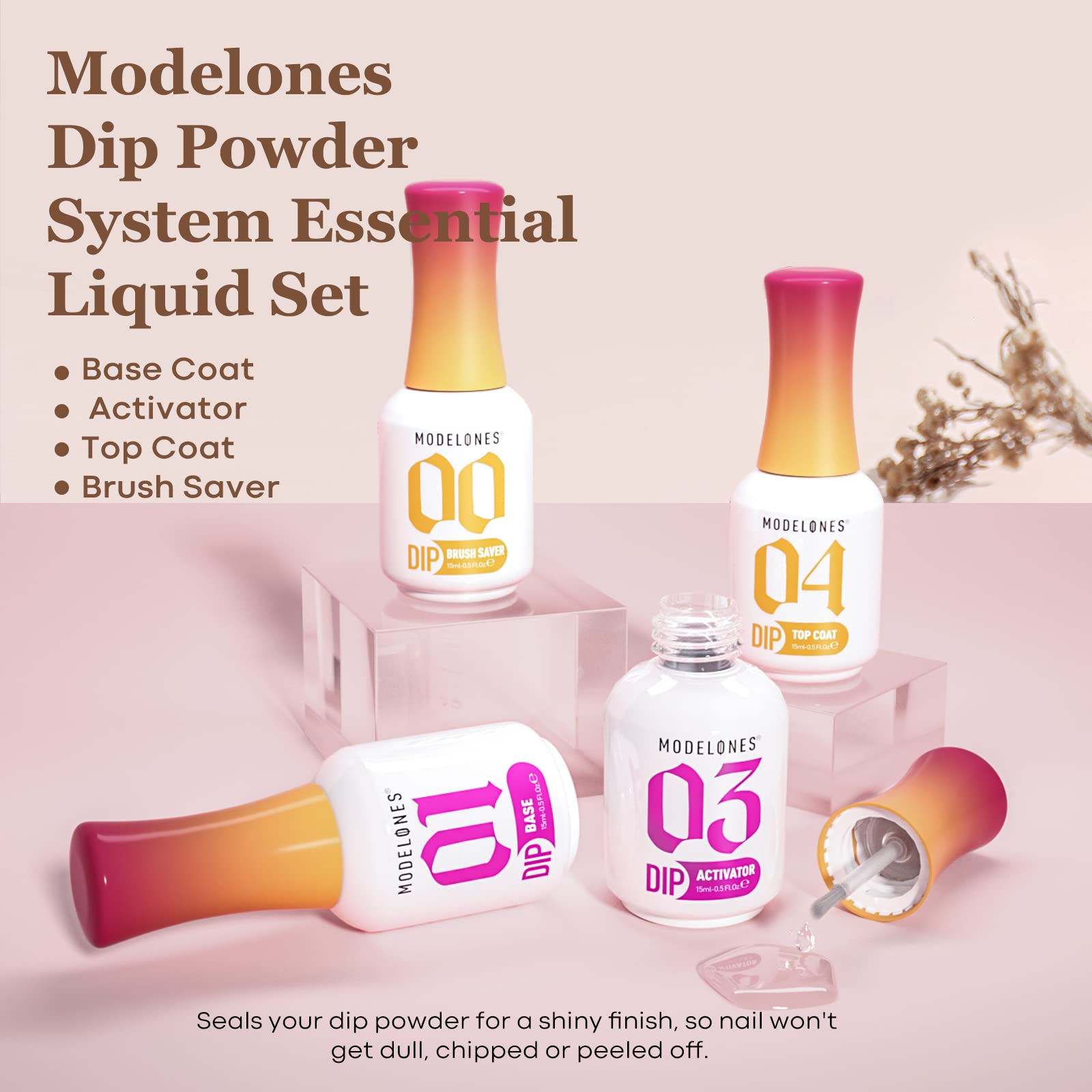 Foto 2 | Set De Líquido En Polvo Modelones, 4+4 Unidades, Con Base, Tapa Y Activador - Venta Internacional.