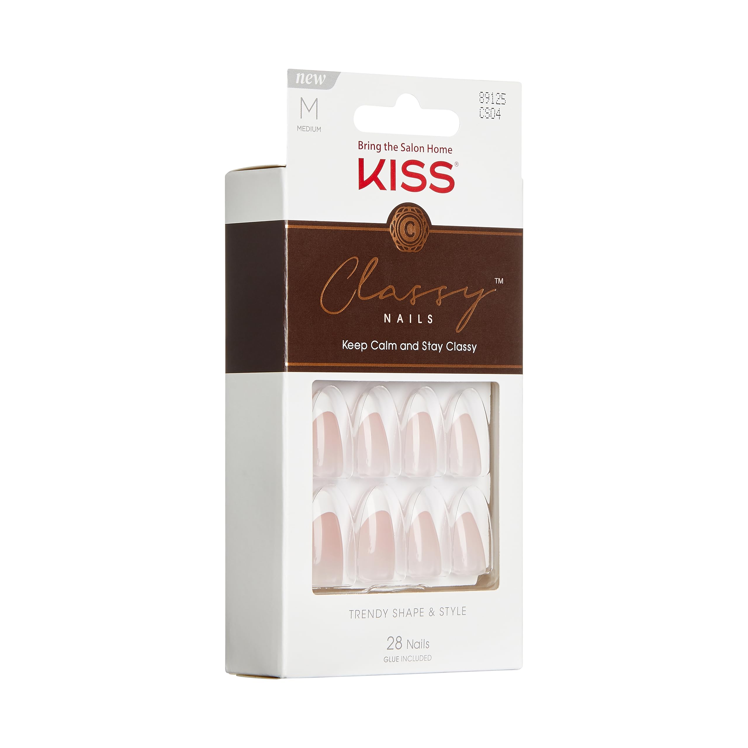 Foto 3 pulgar | Presiona Las Uñas Kiss Con Elegante Forma De Almendra Blanca Clara - Venta Internacional.