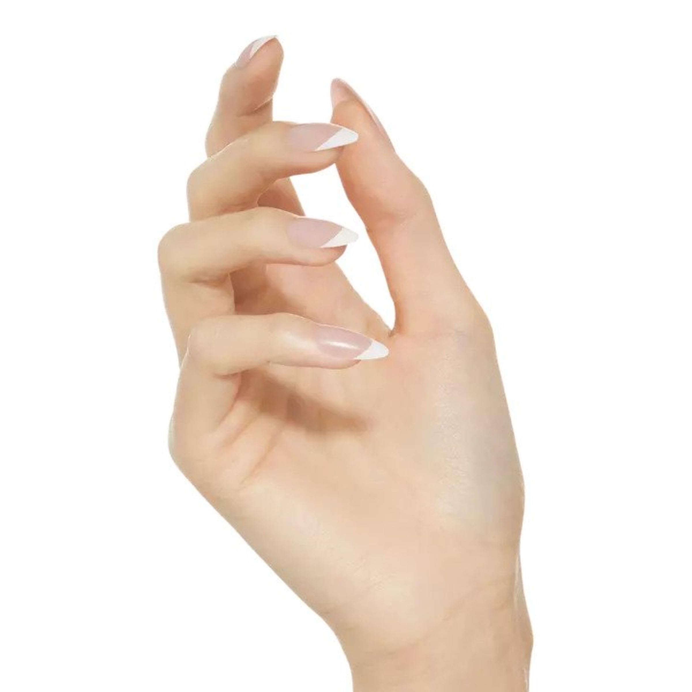 Foto 4 pulgar | Presiona Las Uñas Kiss Con Elegante Forma De Almendra Blanca Clara - Venta Internacional.