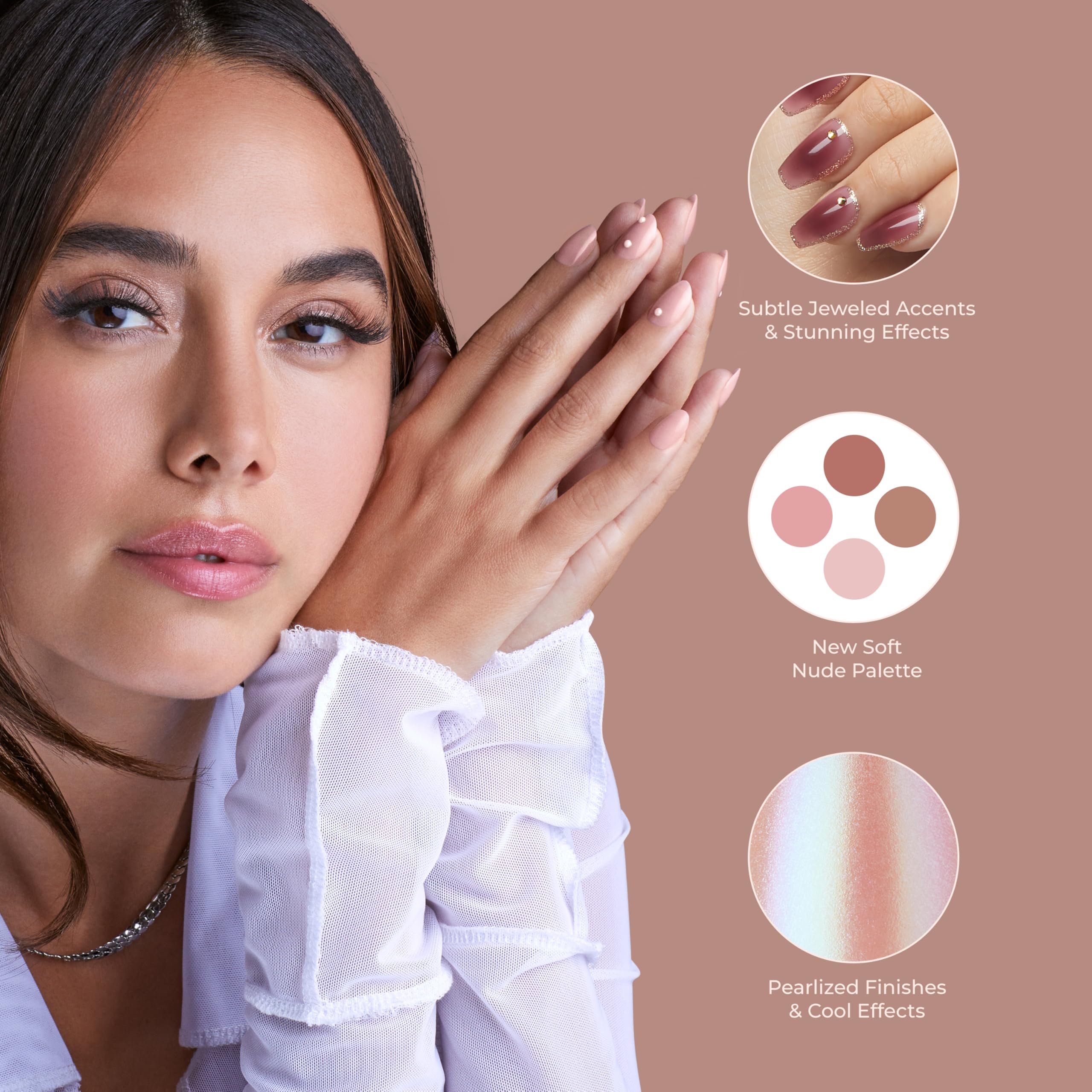 Foto 5 pulgar | Press-on Nails Kiss Bare But Better «shine», Ataúd Rosa Oscuro - Venta Internacional.