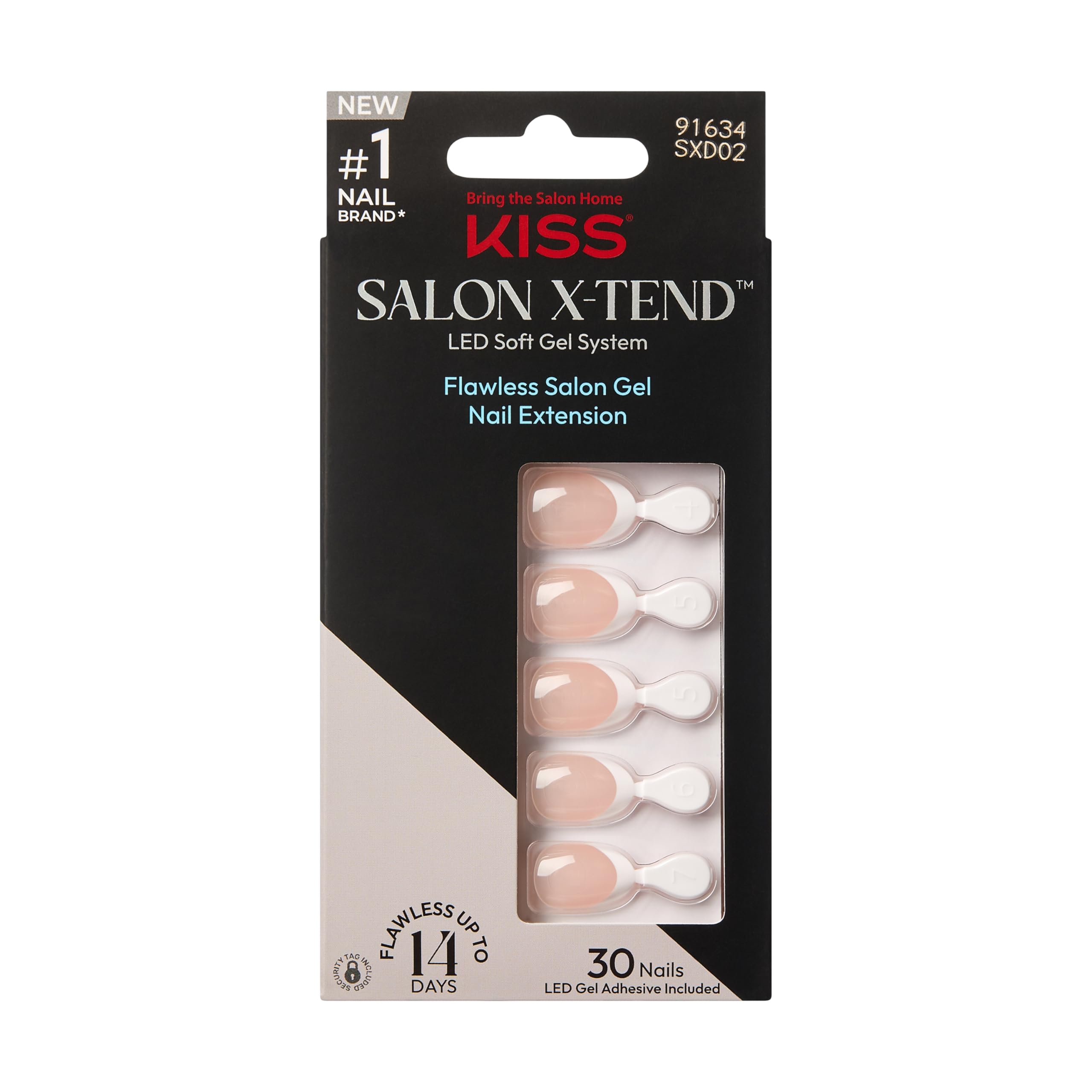Foto 1 | Press-on Nails Kiss Salon X-tend «nonsense», Color Blanco Claro - Venta Internacional.