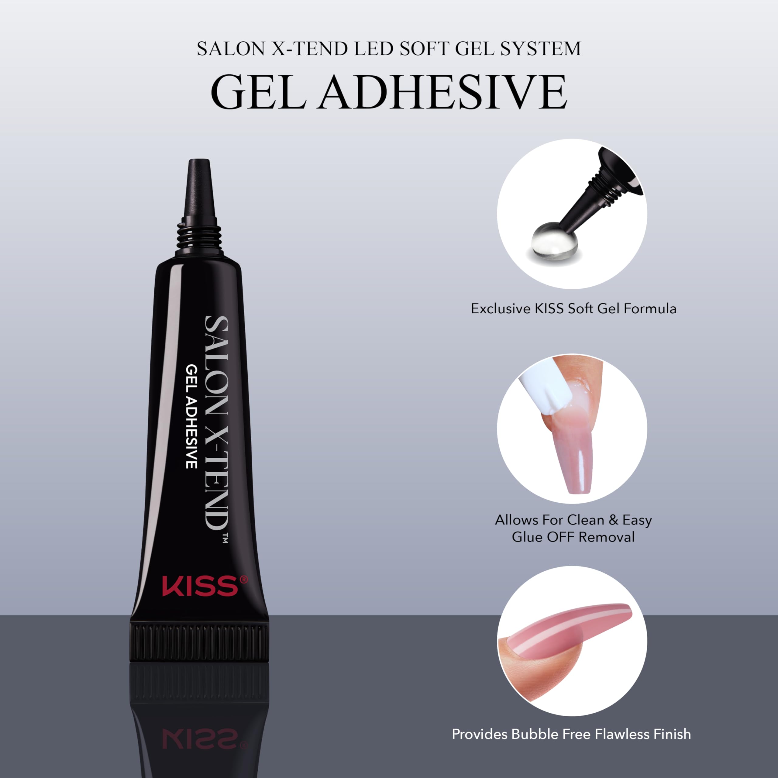 Foto 4 | Press-on Nails Kiss Salon X-tend «nonsense», Color Blanco Claro - Venta Internacional.