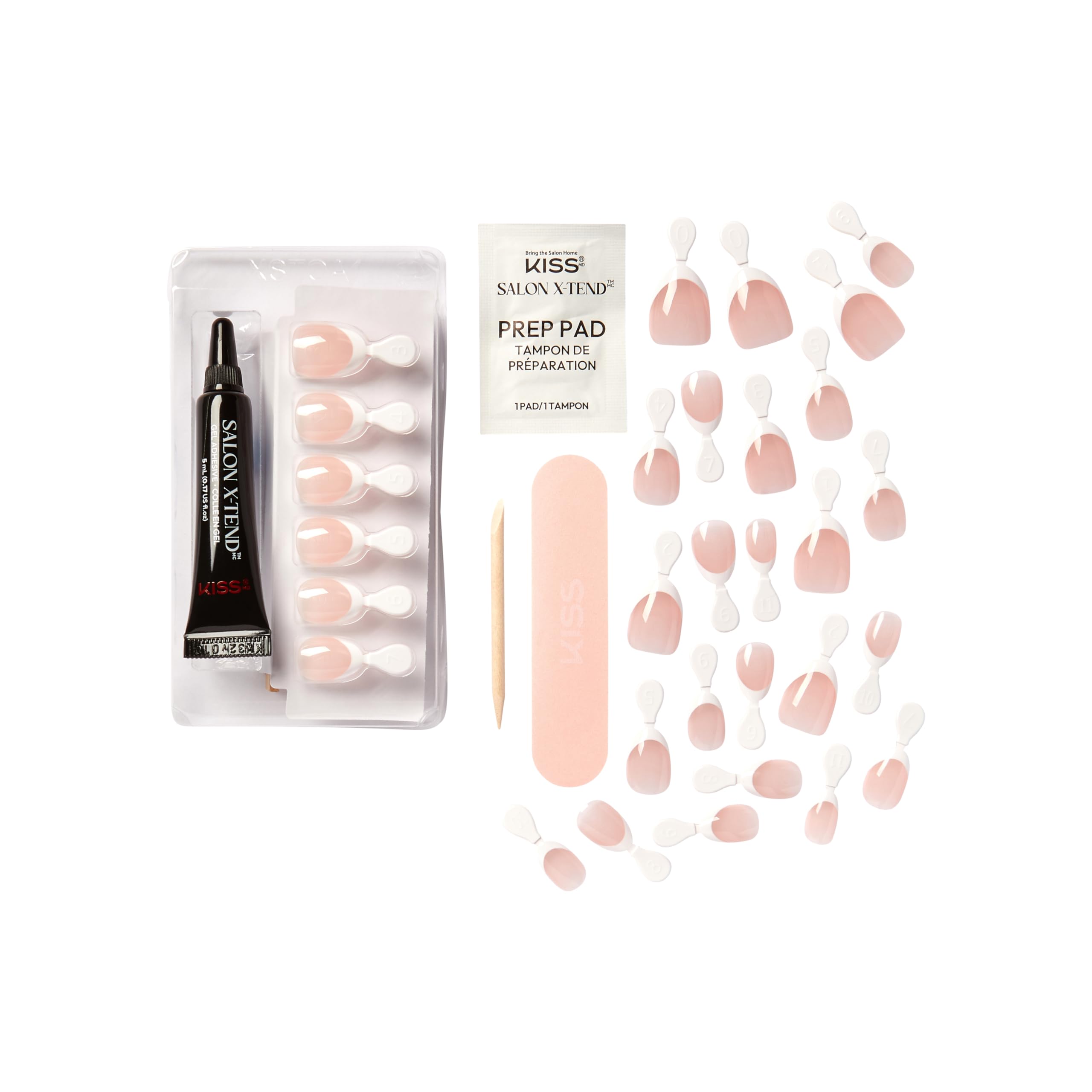 Foto 7 | Press-on Nails Kiss Salon X-tend «nonsense», Color Blanco Claro - Venta Internacional.