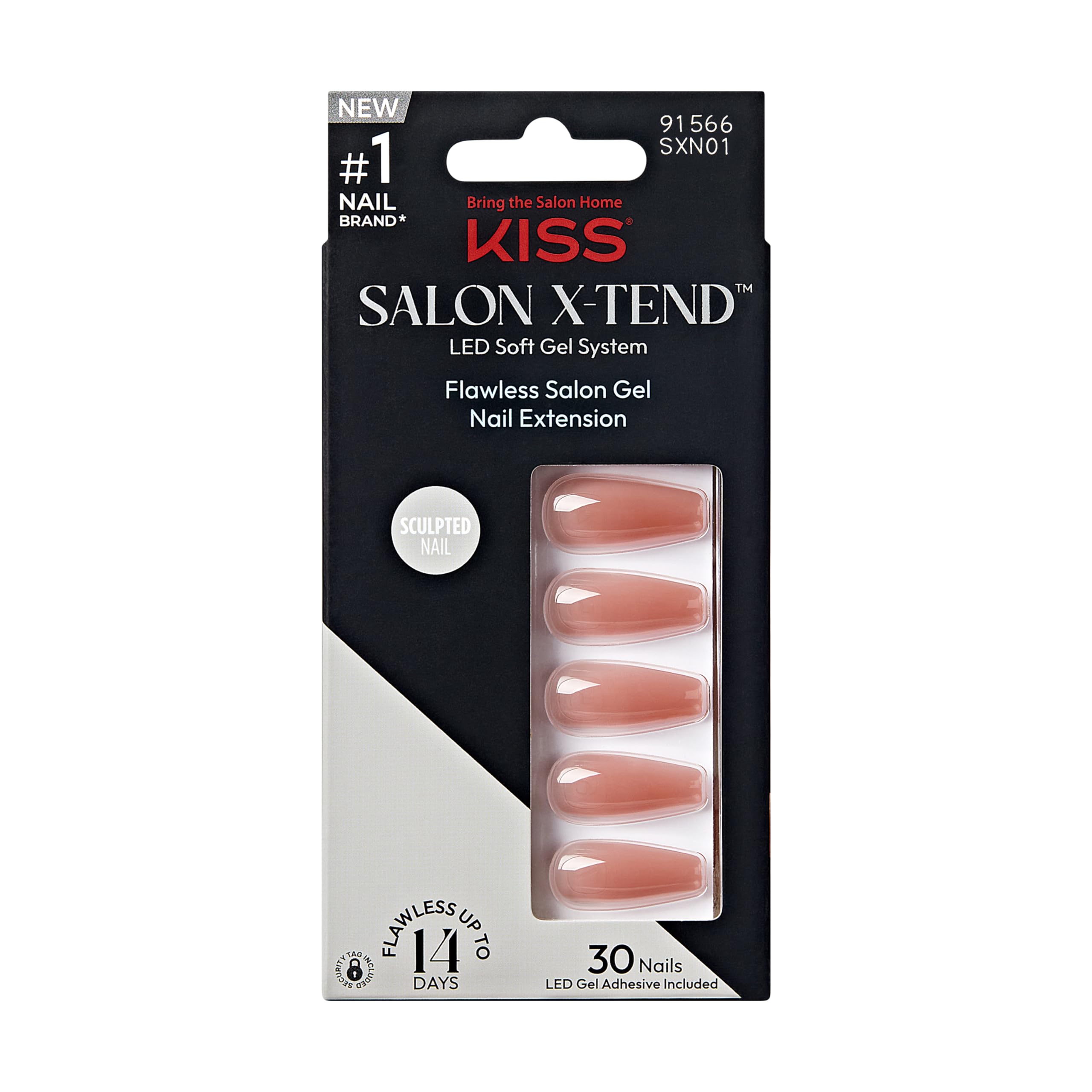 Foto 2 pulgar | Press-on Nails Kiss Salon X-tend 'flowers' Medium Pink - Venta Internacional.