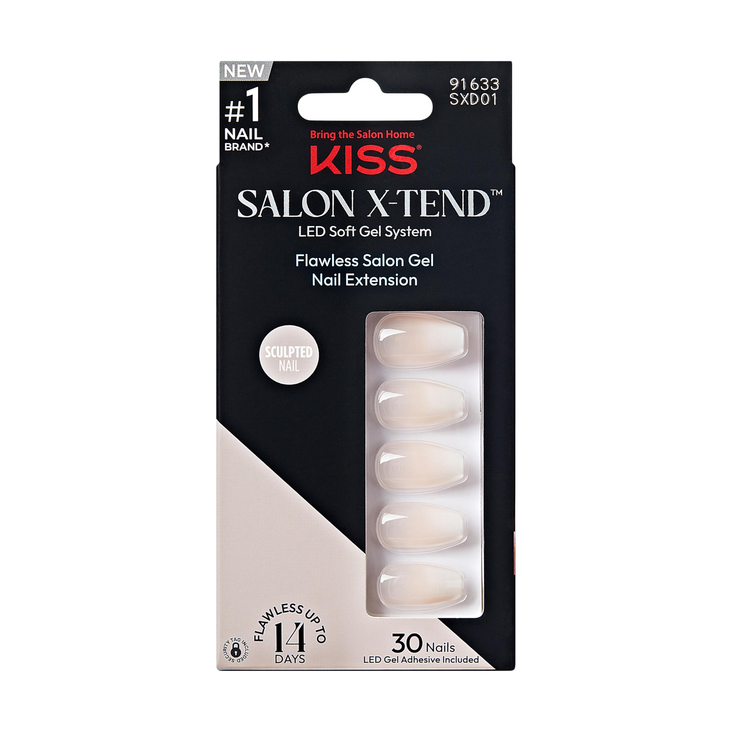 Foto 2 pulgar | Press-on Nails Kiss Salon X-tend 'words' Blanco Claro - Venta Internacional.