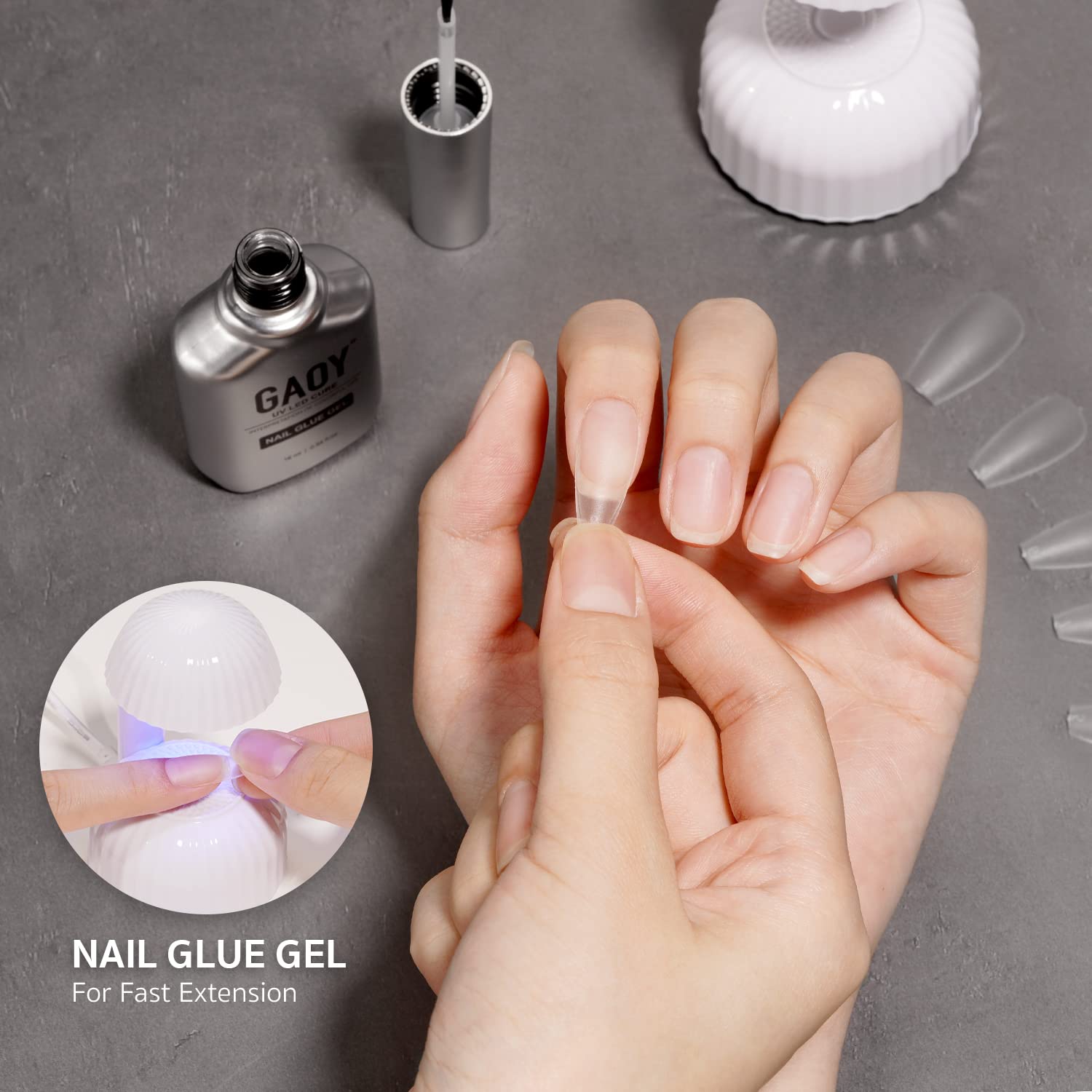 Foto 4 pulgar | Pegamento De Uñas Gaoy Gel X 16 Ml 2 En 1 Para Uñas Acrílicas Con Capa Base - Venta Internacional.