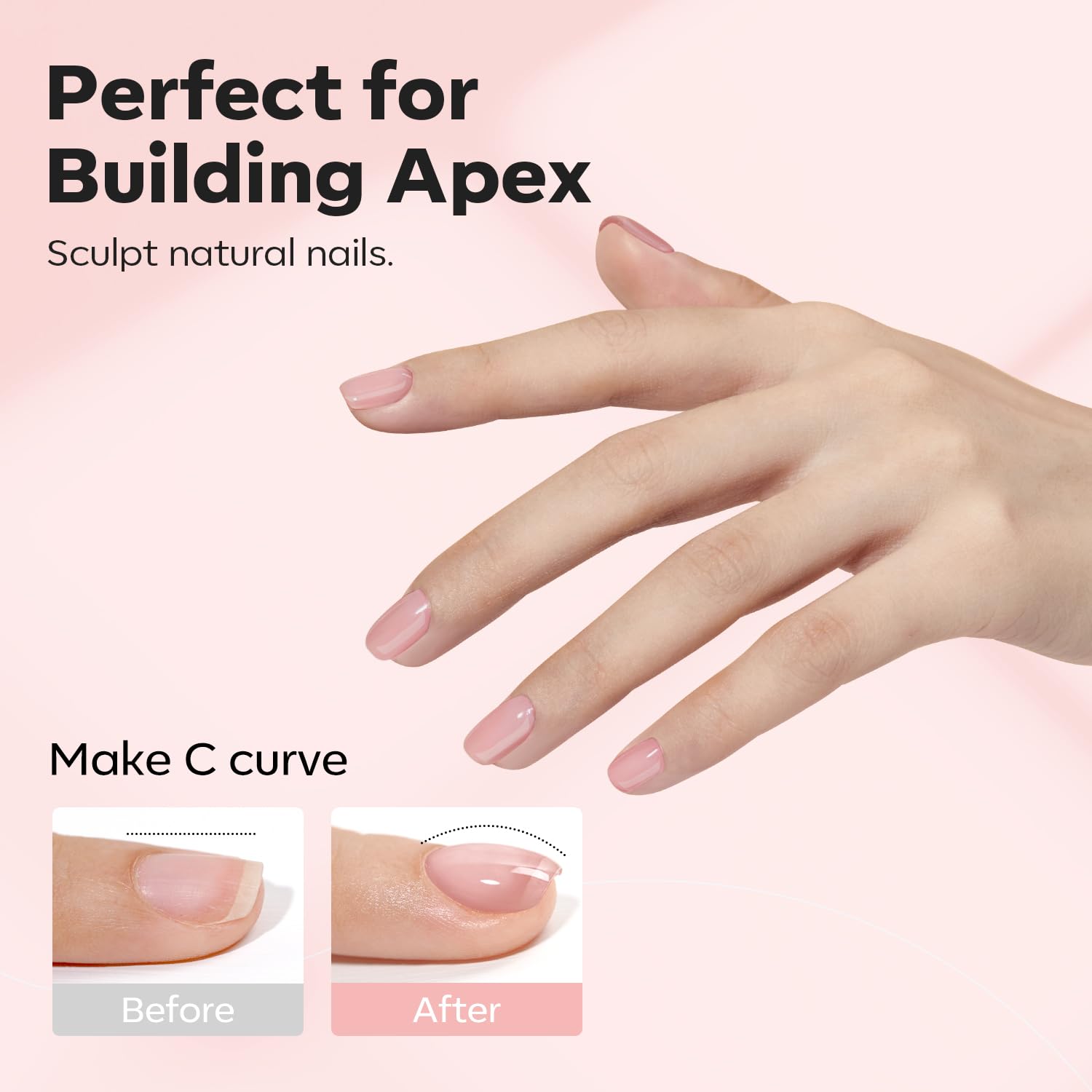 Foto 6 | Base De Goma Rosa Rubor Rosa Gel Builder Nail Modelones 8 En 1 - Venta Internacional.