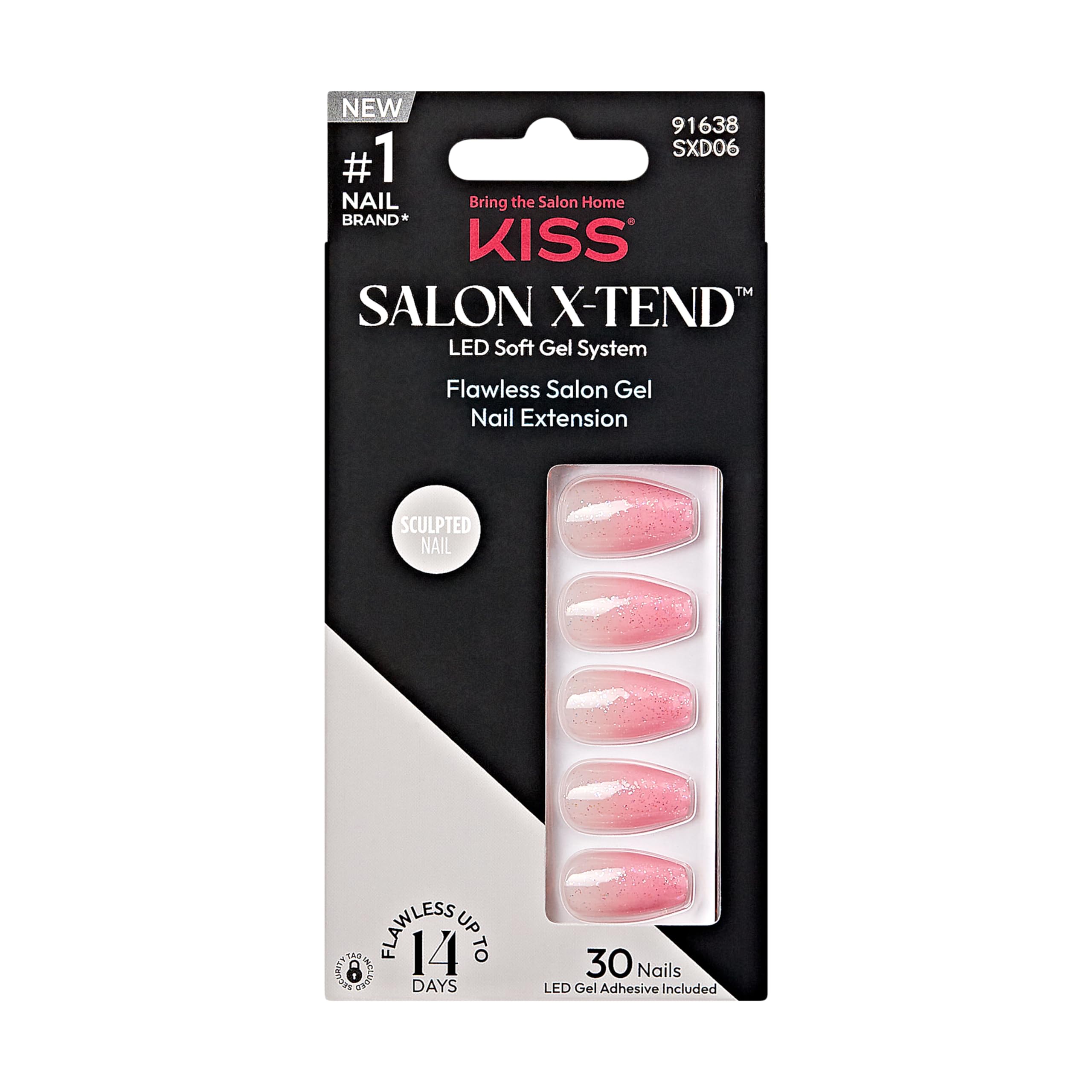 Foto 1 | Ataúd Rosa Mediano Kiss Salon X-tend «detox» De Press-on Nails - Venta Internacional.