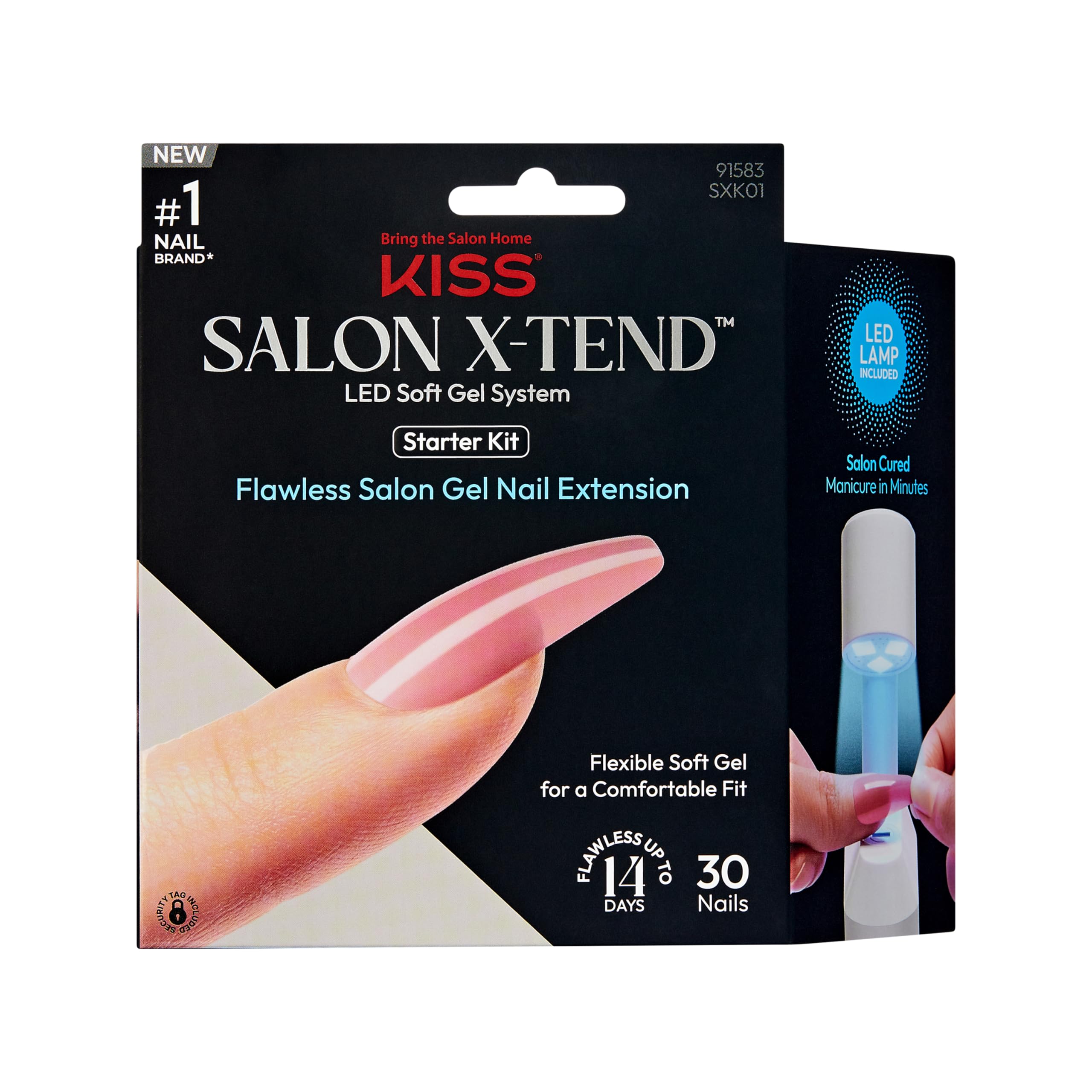 Foto 1 | Press-on Nails Kiss Salon X-tend Con Pegamento Para Uñas Y Lámpara Led - Venta Internacional.