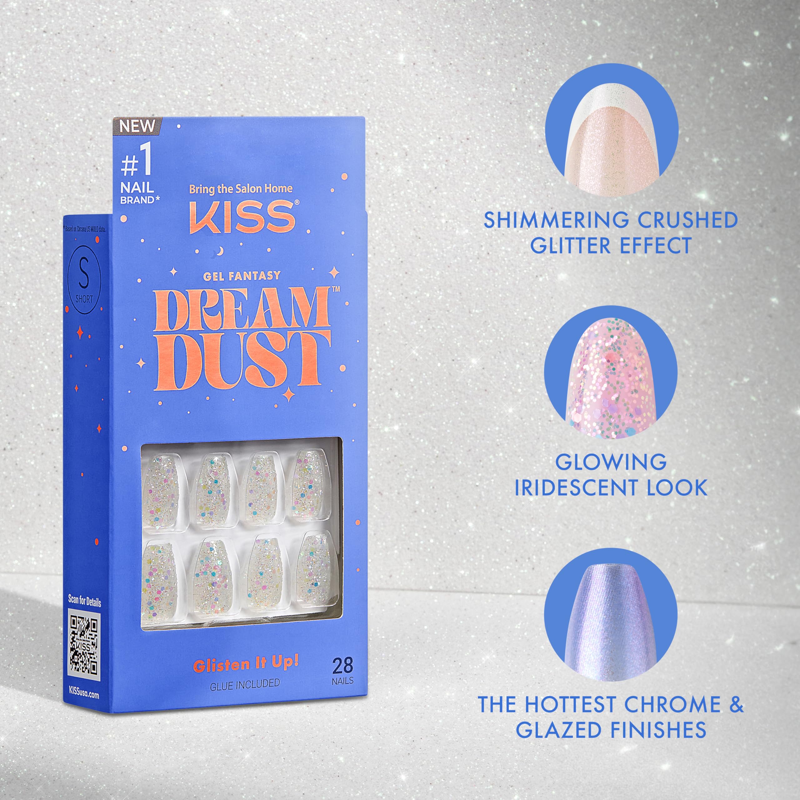 Foto 5 pulgar | Gel Kiss De Press-on Nails Fantasy Dreamdust Con Pegamento Para Uñas, 2 Ml - Venta Internacional.