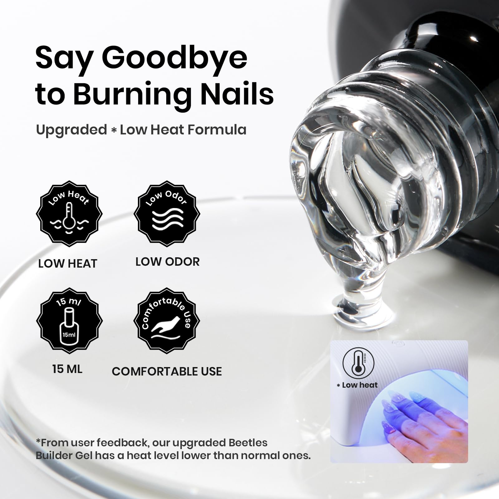 Foto 3 pulgar | Esmalte En Gel Builder Para Uñas Beetles, 15 Ml, Transparente, 7 En 1 - Venta Internacional.