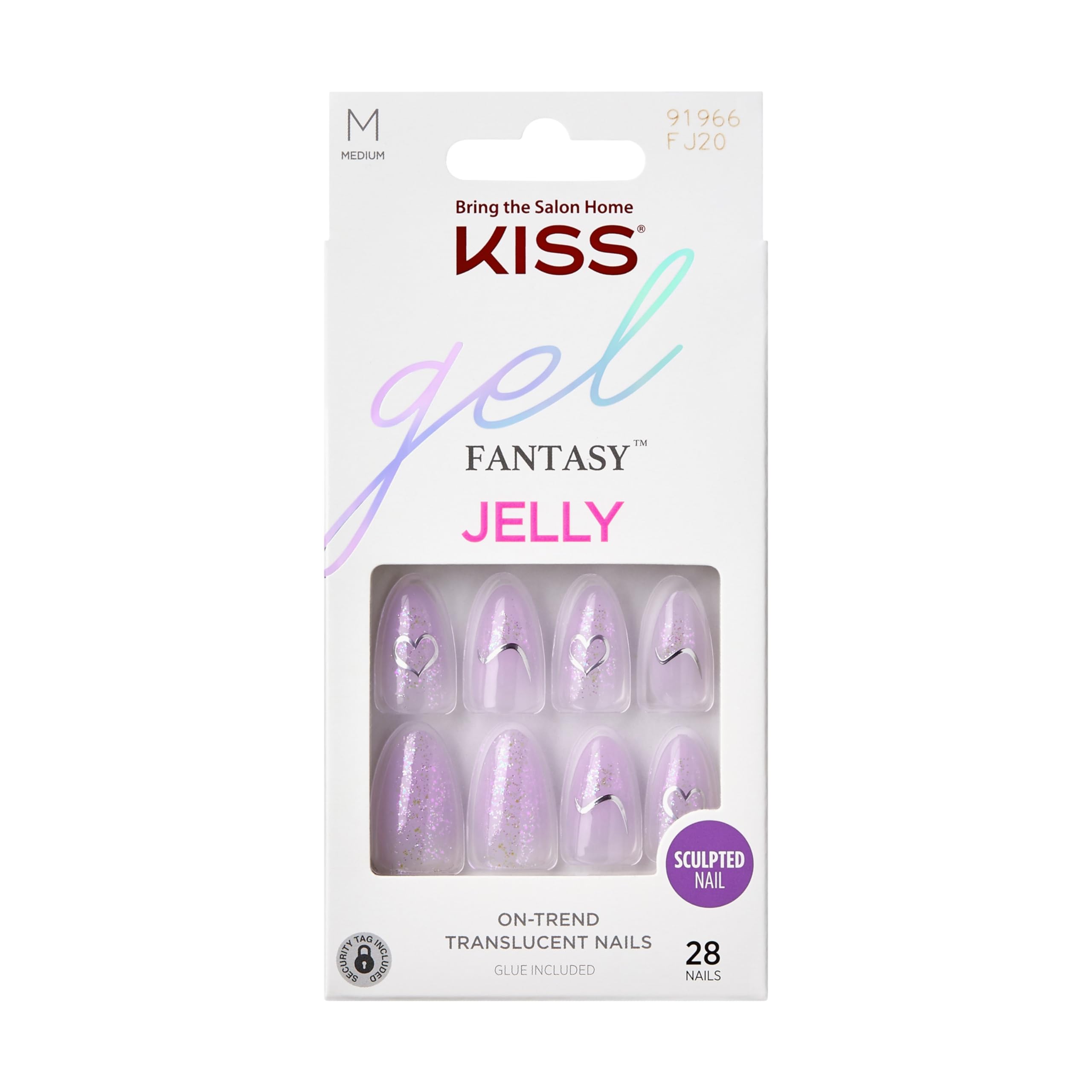 Foto 1 | Press-on Nails Kiss Gel Fantasy «one Day Jelly», Color Morado Claro - Venta Internacional.