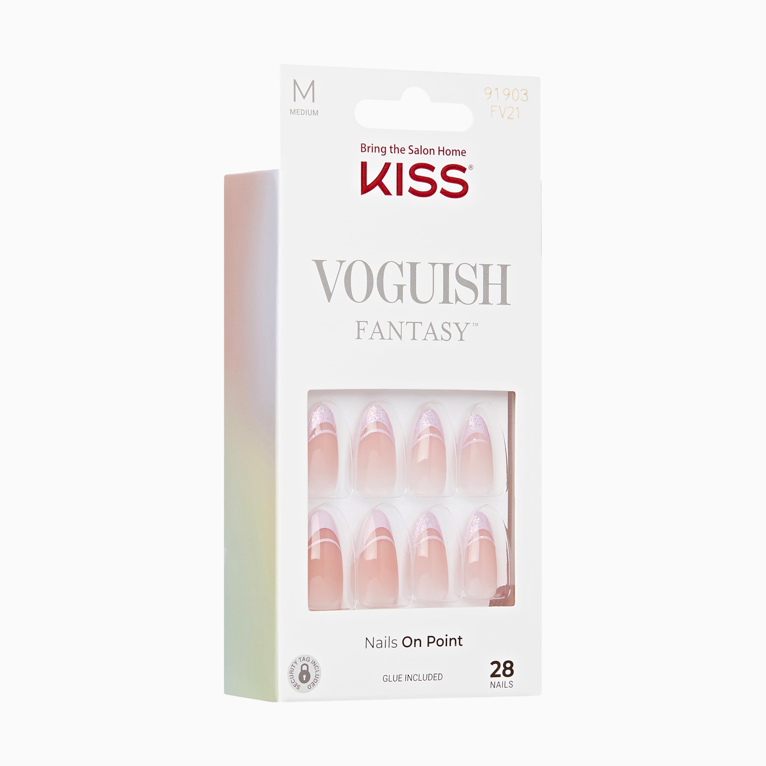 Foto 6 pulgar | Presiona Uñas Kiss Voguish Fantasy 'rainy Night' Rosa Claro - Venta Internacional.
