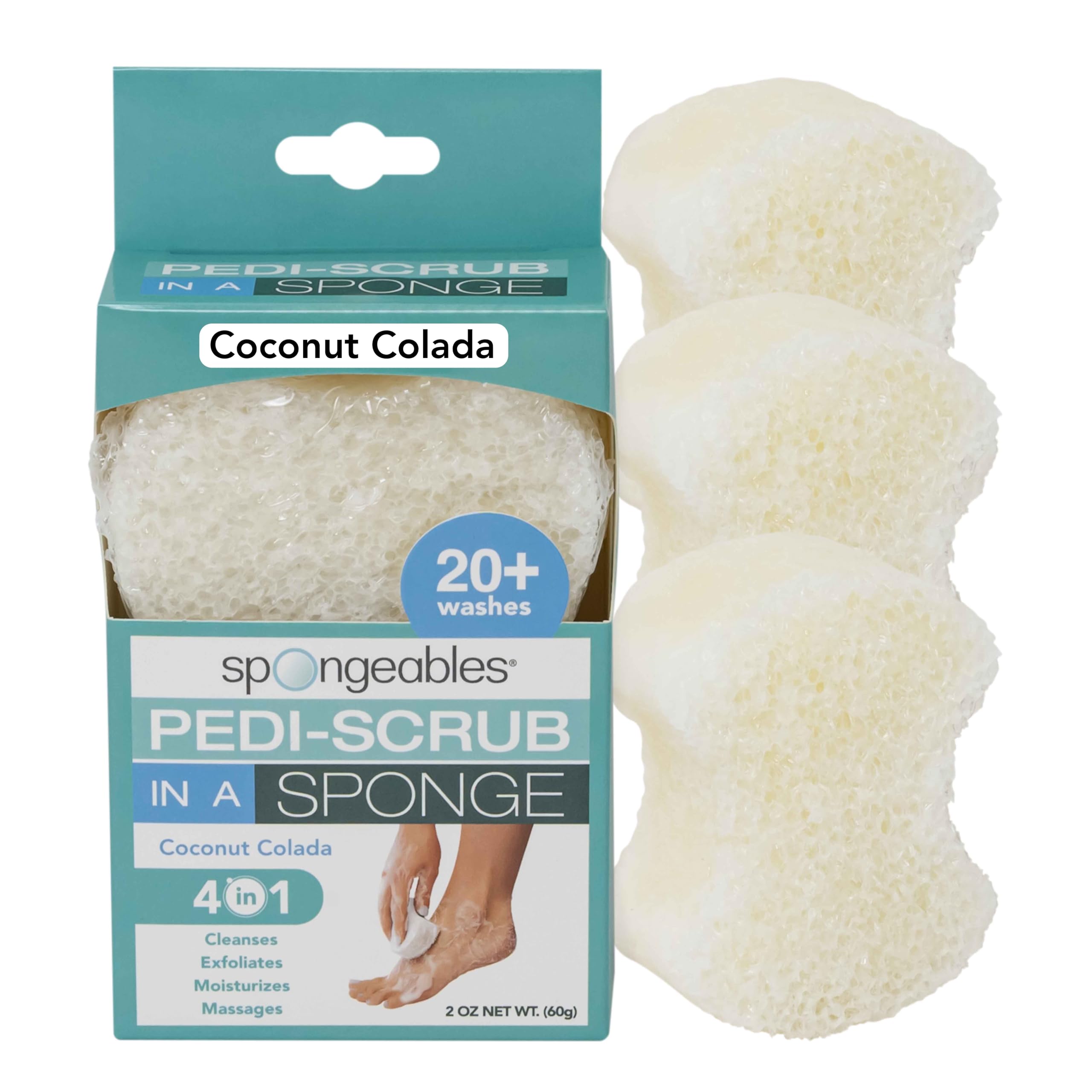 Foto 2 pulgar | Esponja Exfoliante Para Pies Spongables Pedi Scrub, 3 Unidades - Venta Internacional.