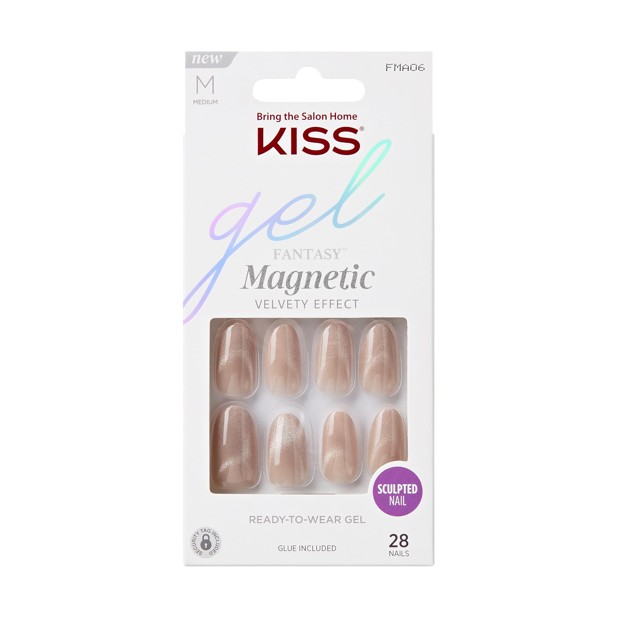 Foto 2 pulgar | Presion Nails Kiss Gel Fantasy «drama», Marrón Ovalado, Tamaño Mediano - Venta Internacional.