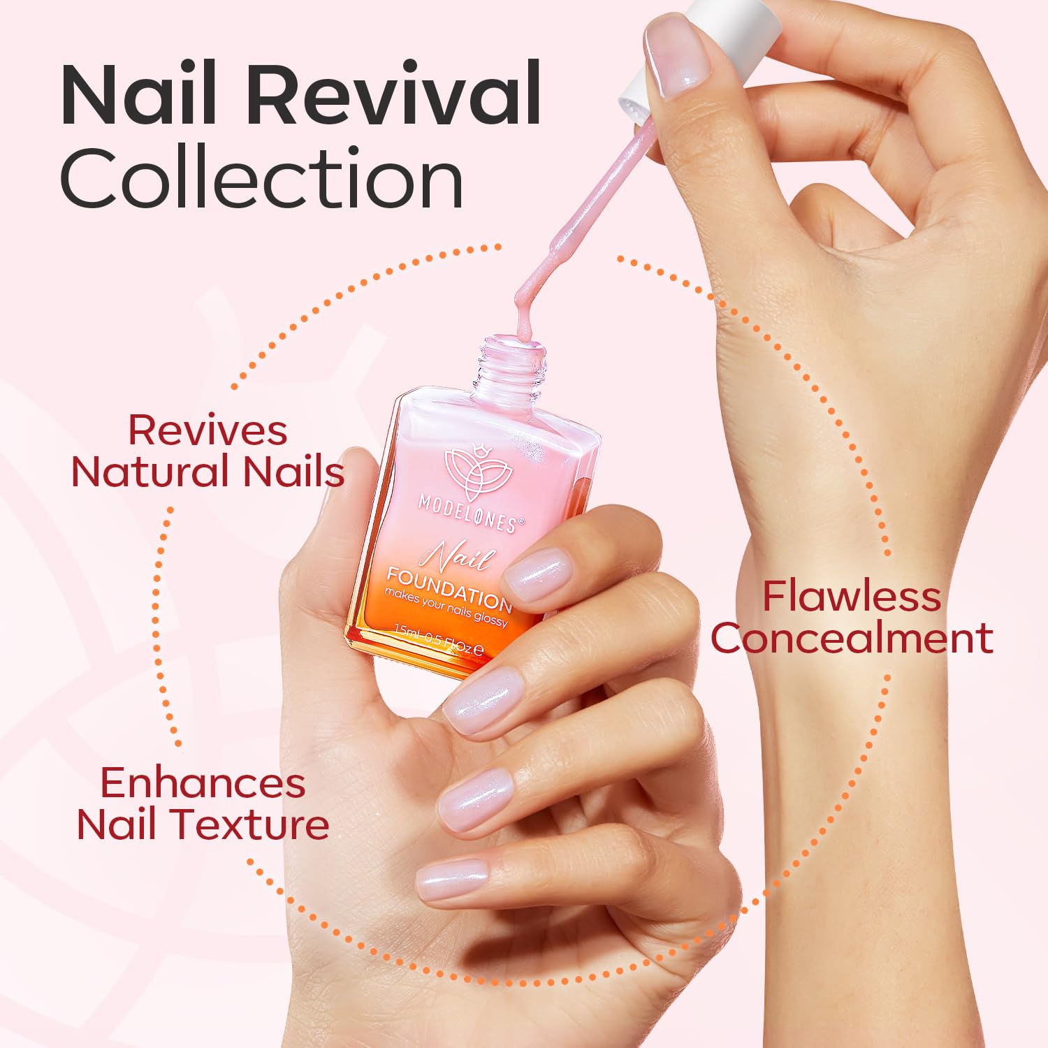 Foto 5 pulgar | Kit Corrector De Uñas Modelones Nail Natural Con Capa Superior Y Aceite - Venta Internacional.
