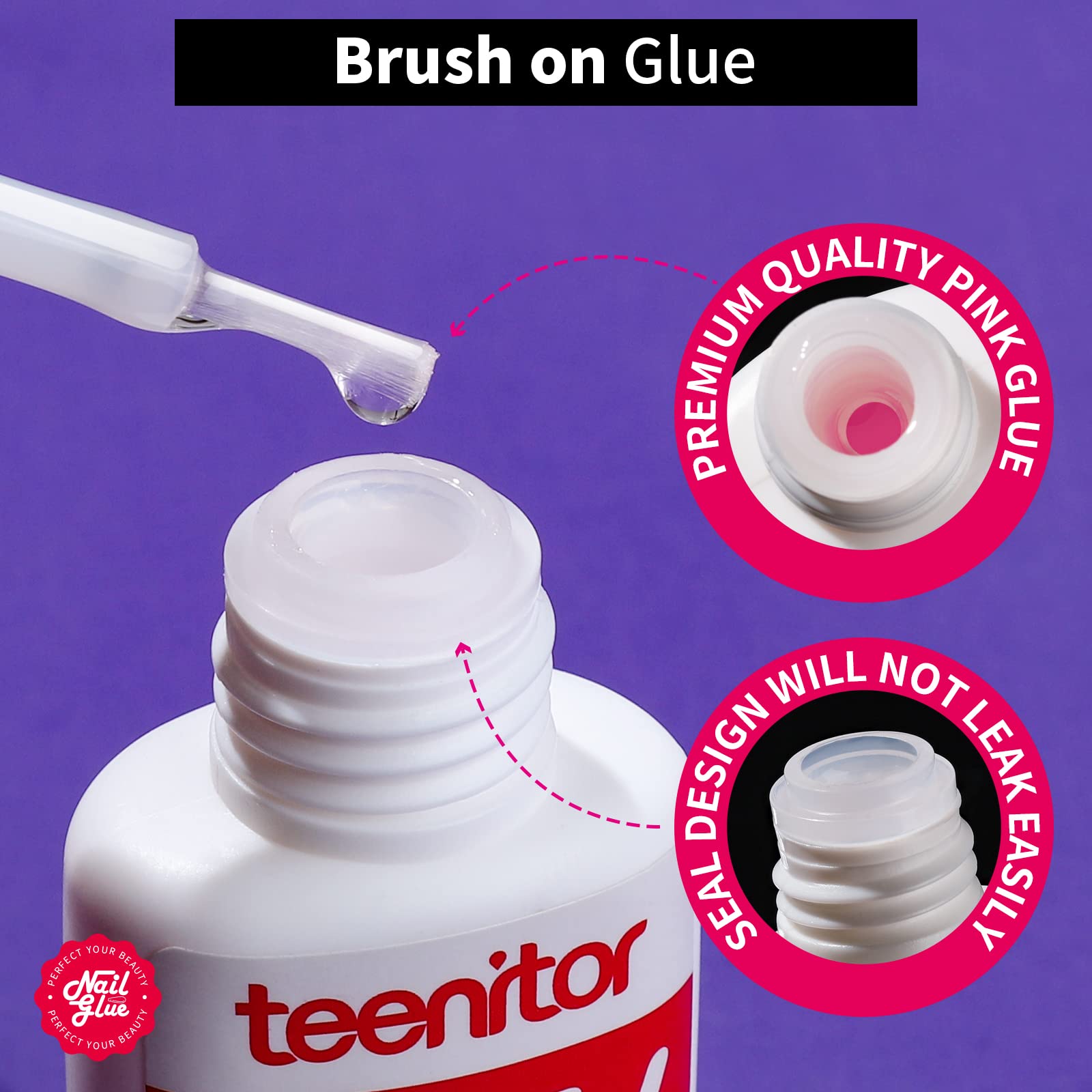 Foto 3 pulgar | Pegamento De Uñas Teenitor Para Prensas Con Limas De Uñas, Paquete De 3 Unidades De 7 Ml - Venta Internacional.