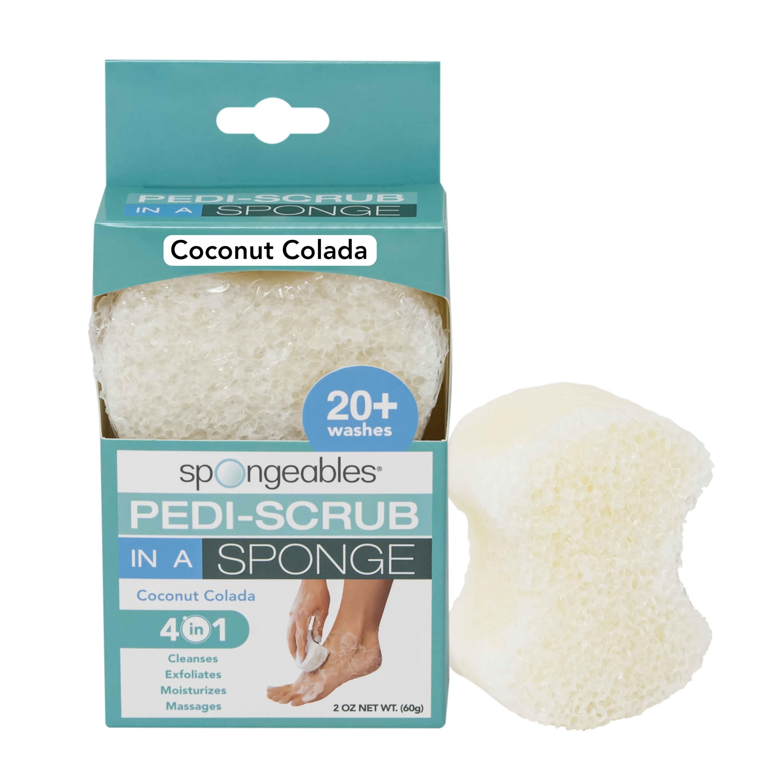 Foto 2 pulgar | Esponja Exfoliante Para Pies Spongables Pedi Scrub 20+ Coco - Venta Internacional.